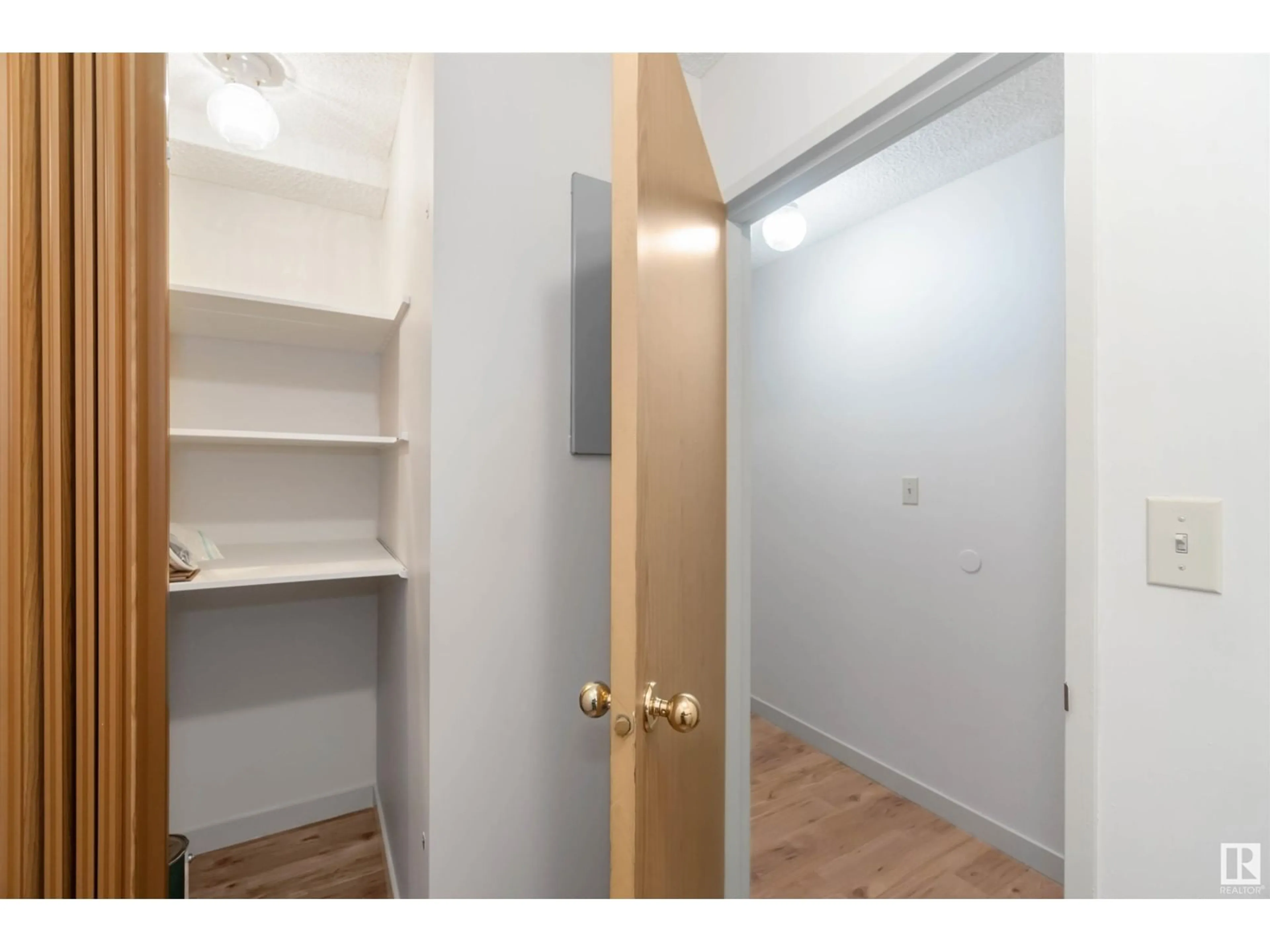 Storage room or clothes room or walk-in closet for #205 4812 51 AV, Stony Plain Alberta T7Z1P7