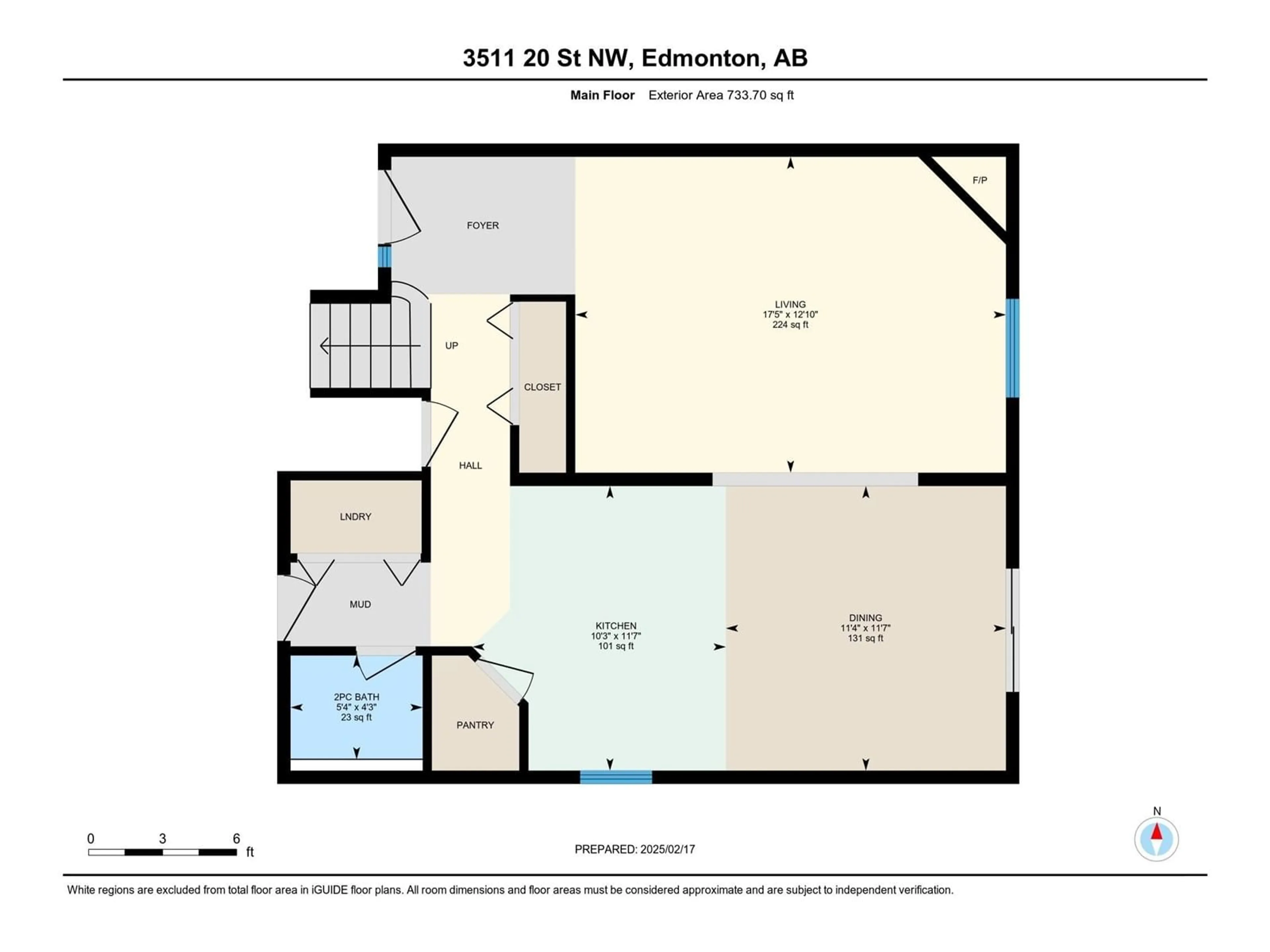 Floor plan for 3511 20 ST NW, Edmonton Alberta T6T1Y2