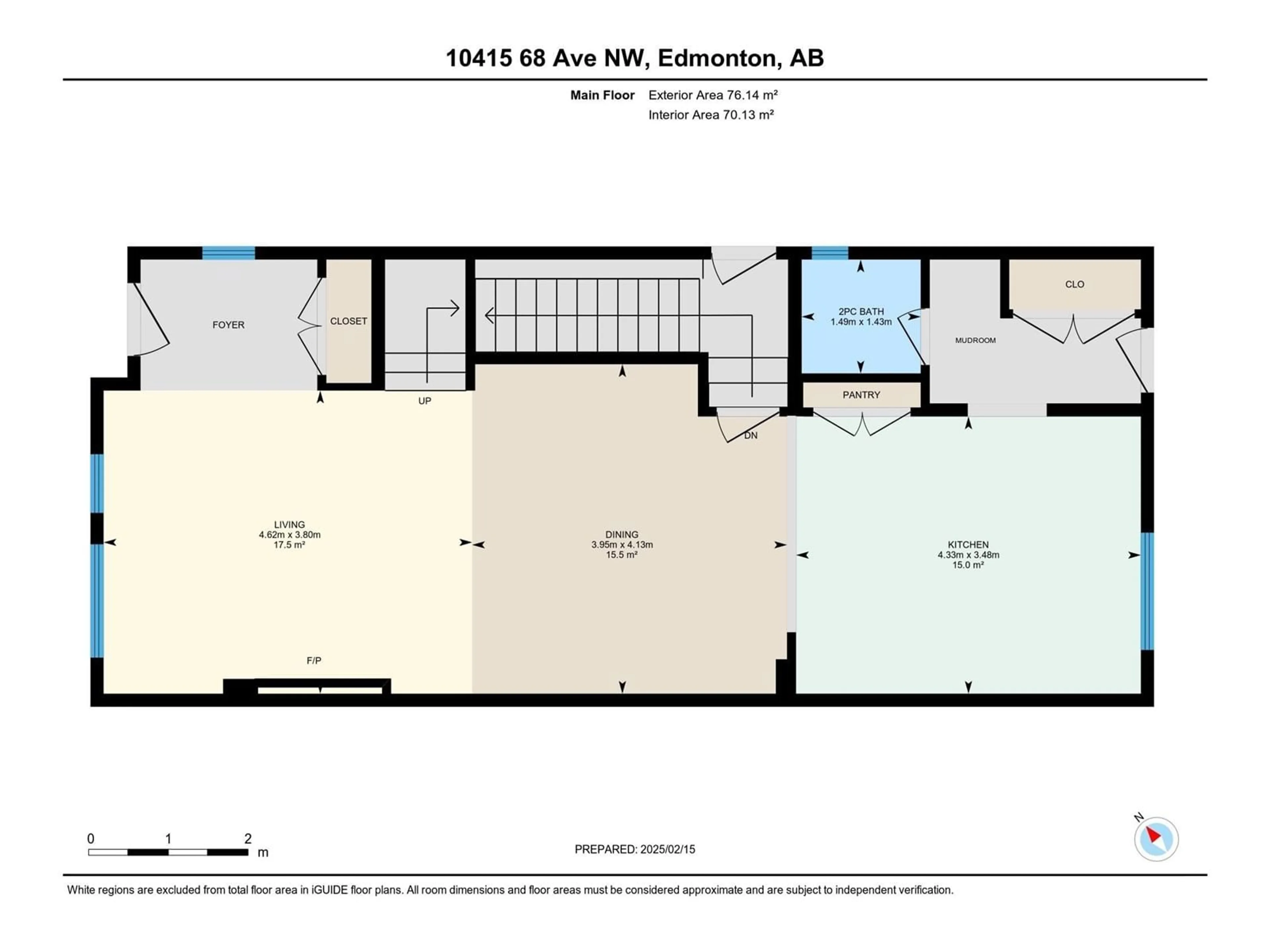 Floor plan for 10415 68 AV NW, Edmonton Alberta T6H2A8