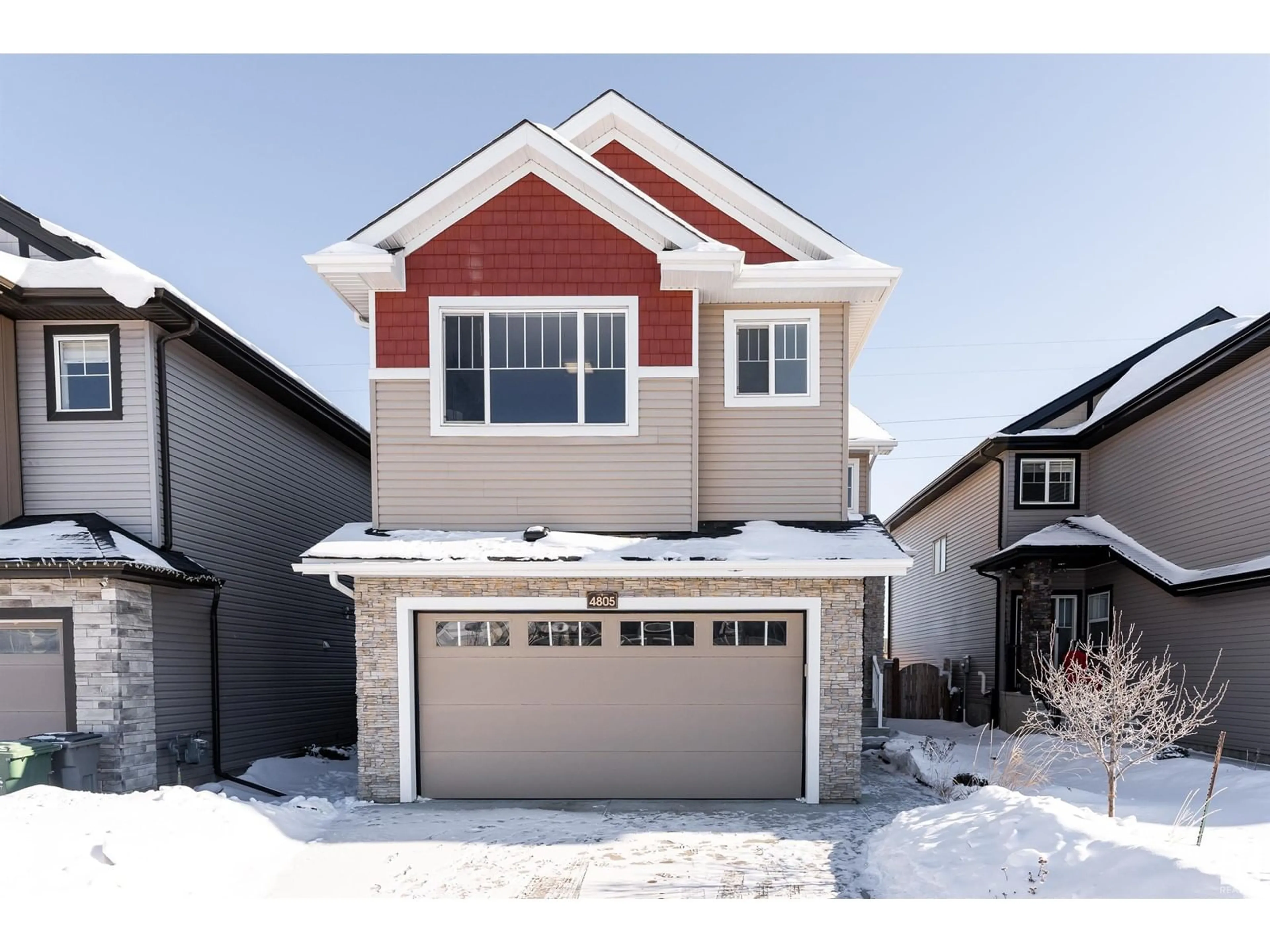 Home with vinyl exterior material, street for 4805 35 ST, Beaumont Alberta T4X2C4