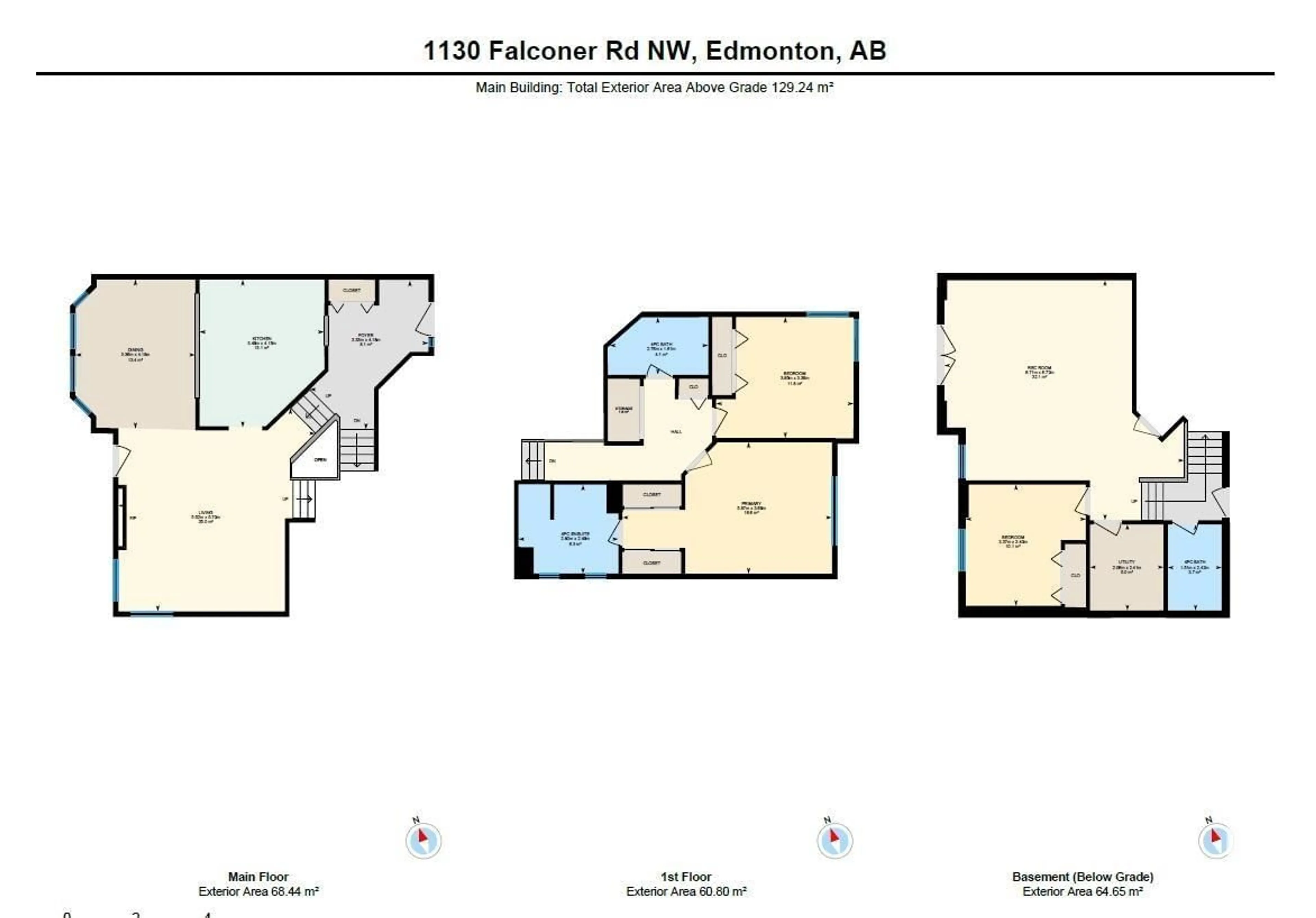 Floor plan for #47 1130 FALCONER RD NW NW, Edmonton Alberta T6R2J6