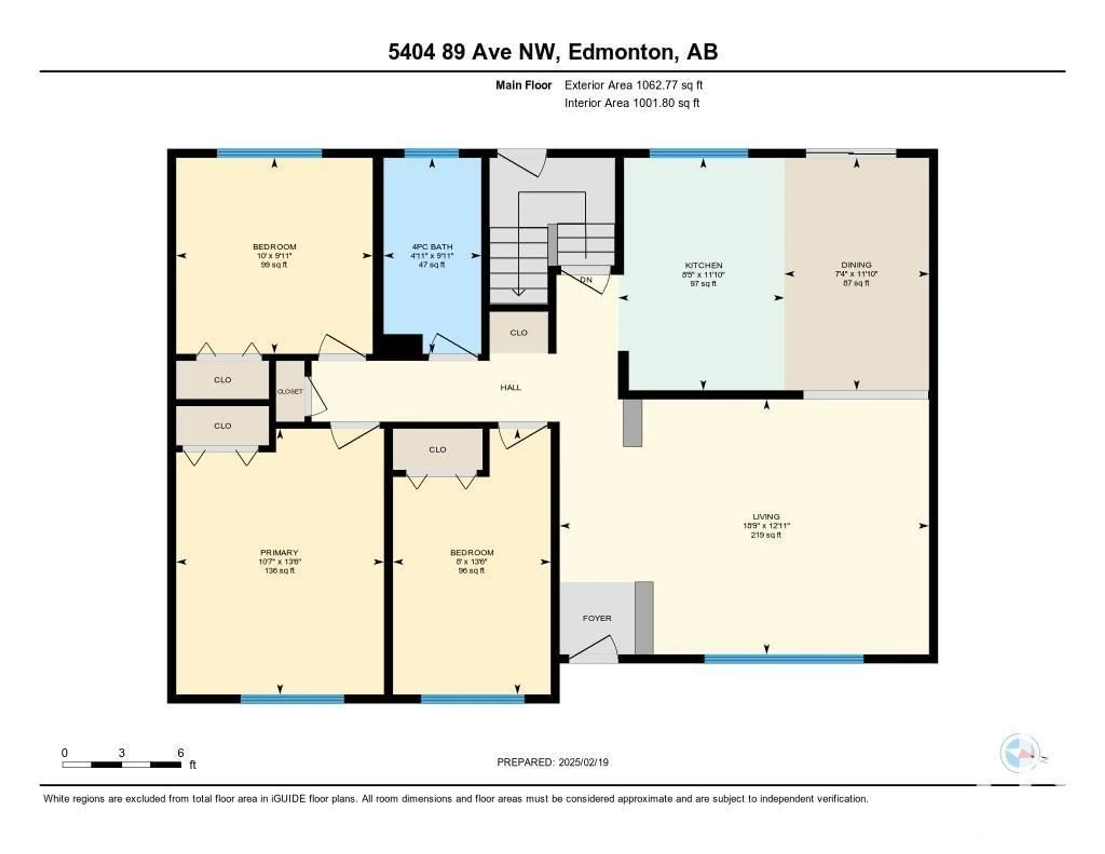 Floor plan for 5404 89 AV NW, Edmonton Alberta T6B0M5