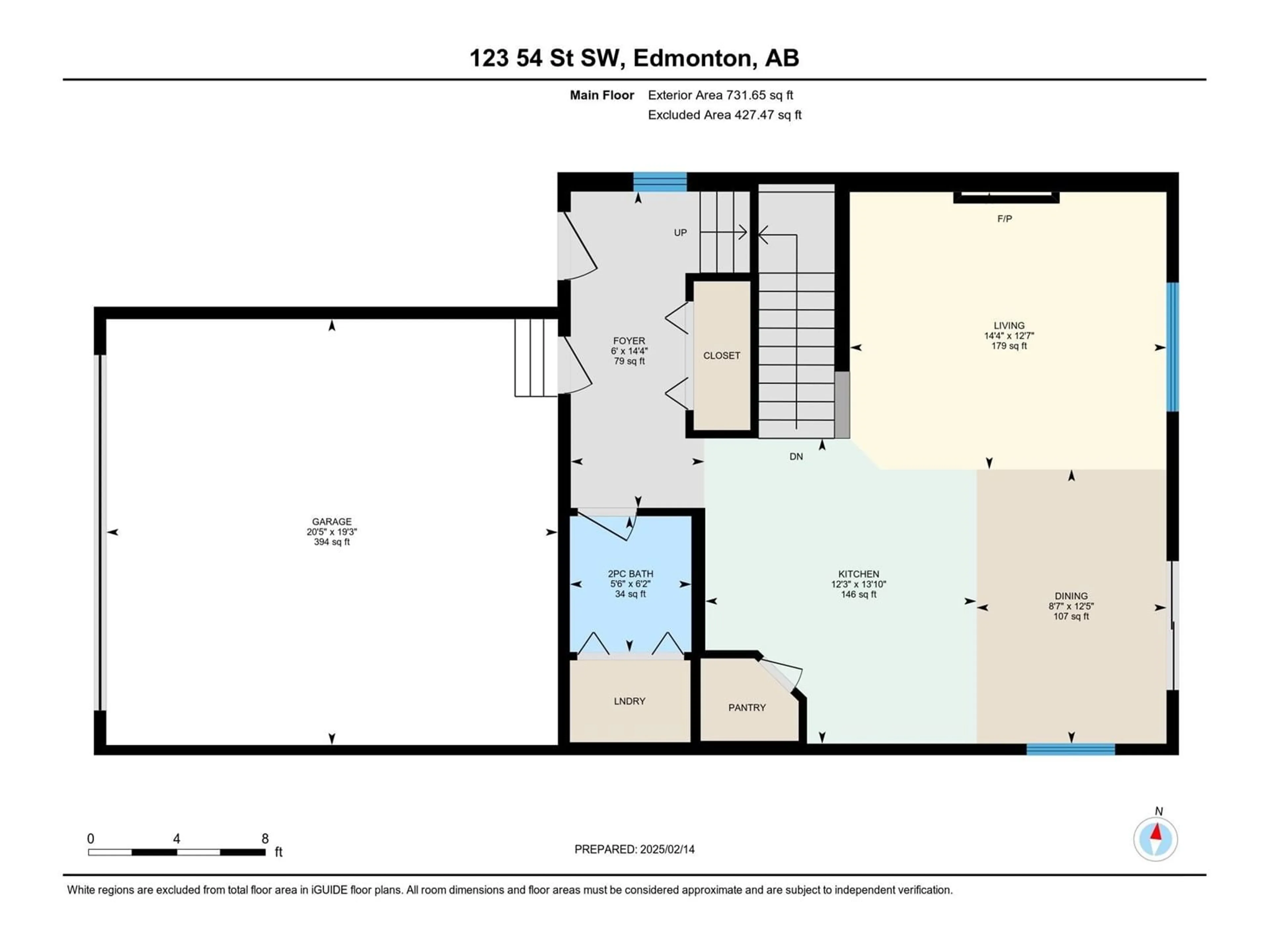 Floor plan for 123 54 ST SW SW, Edmonton Alberta T6X0L3