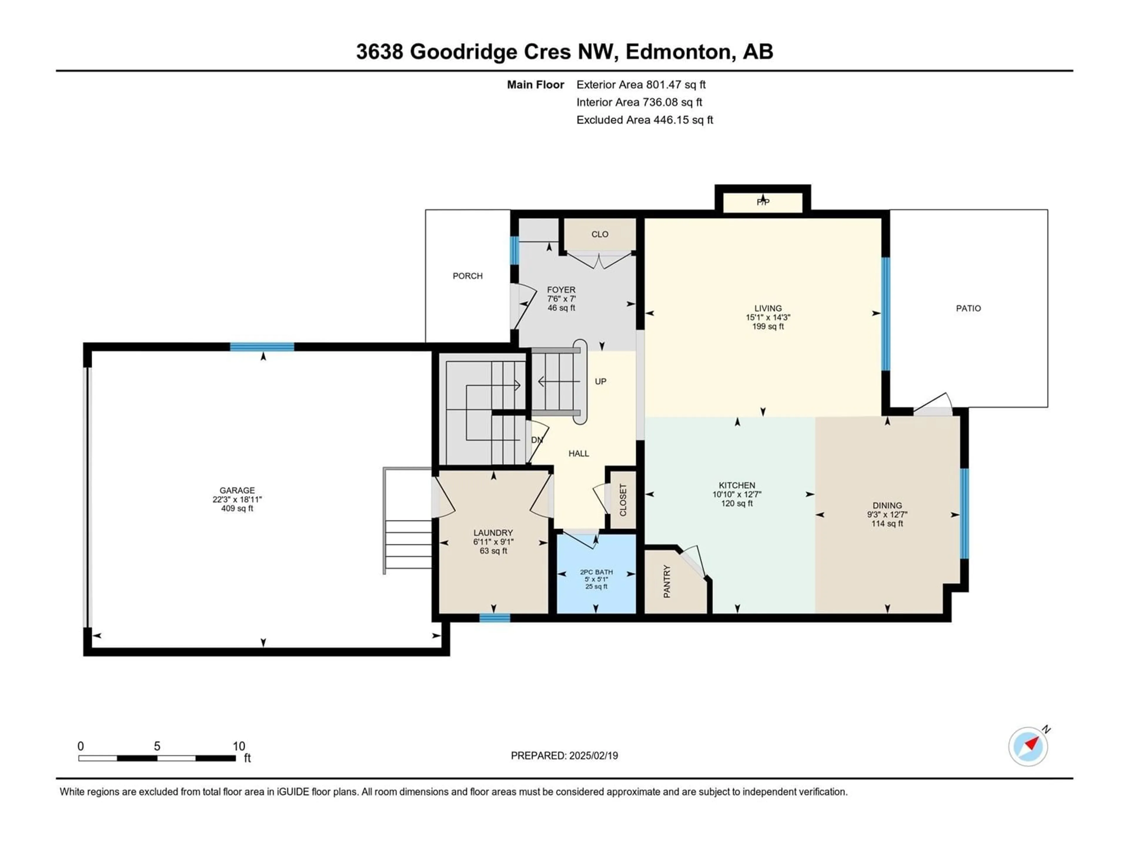 Floor plan for 3638 GOODRIDGE CR NW NW, Edmonton Alberta T5T4G1