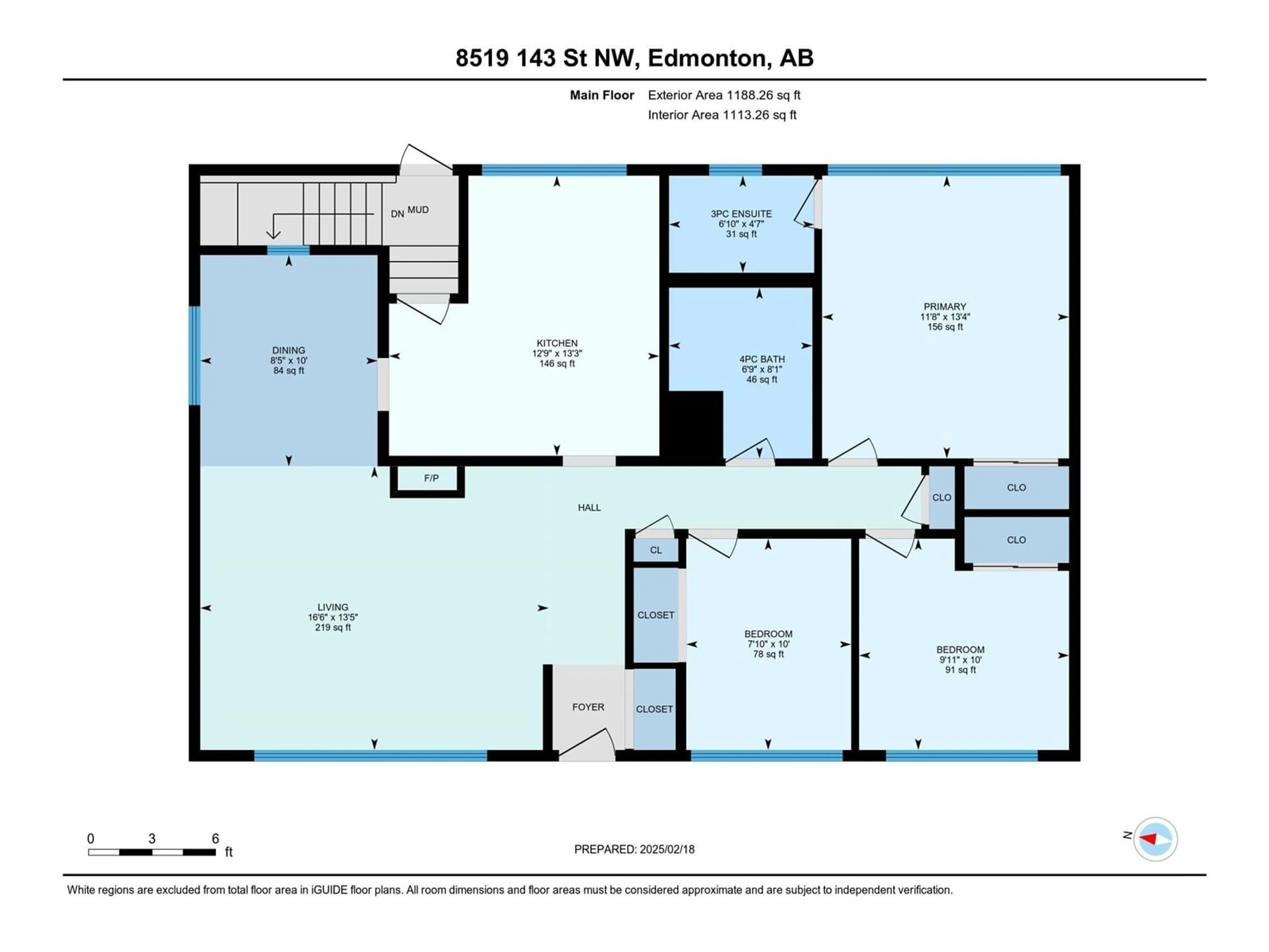 Floor plan for 8519 143 ST NW, Edmonton Alberta T5R0N9