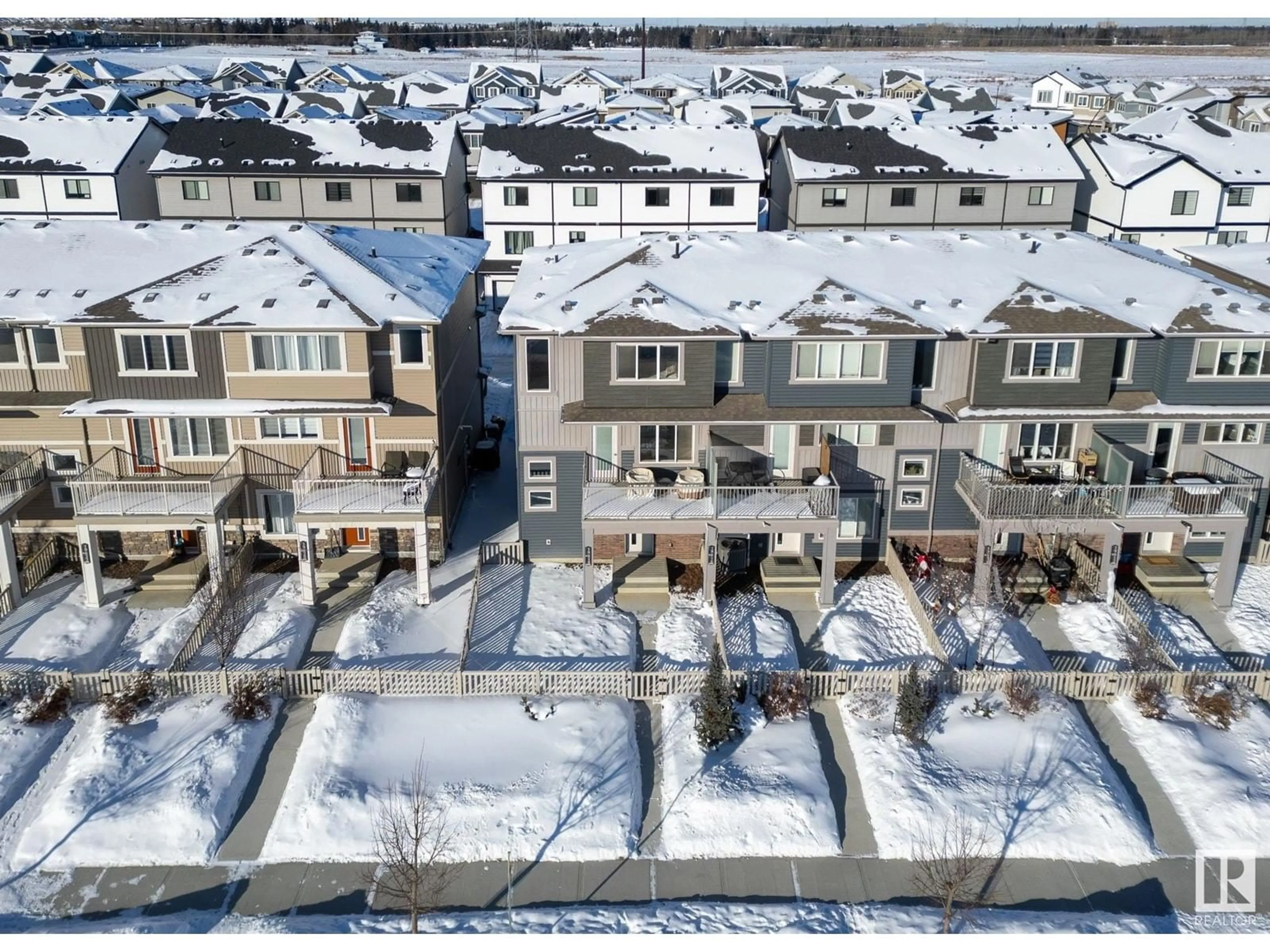 A pic from outside/outdoor area/front of a property/back of a property/a pic from drone, city buildings view from balcony for 19618 27 AV NW, Edmonton Alberta T6M0X1