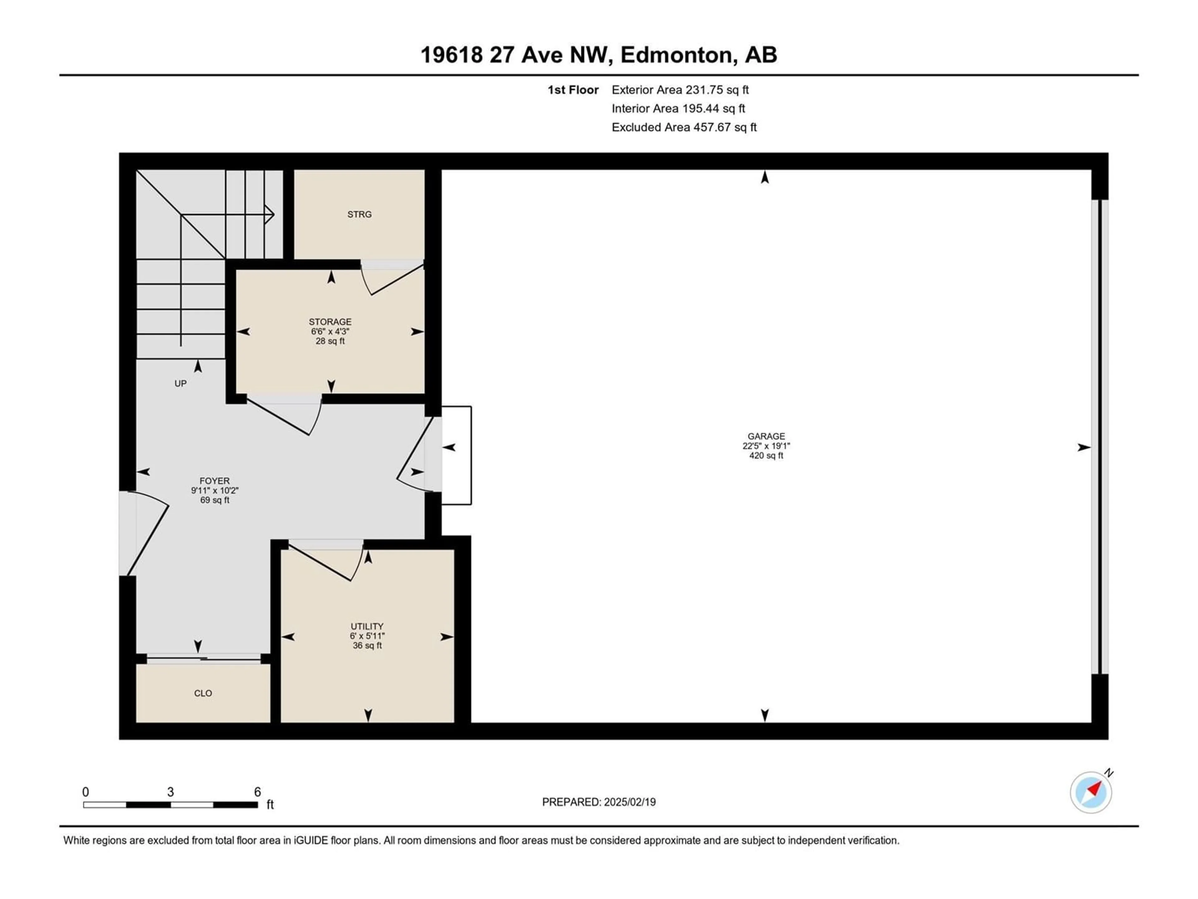 Floor plan for 19618 27 AV NW, Edmonton Alberta T6M0X1