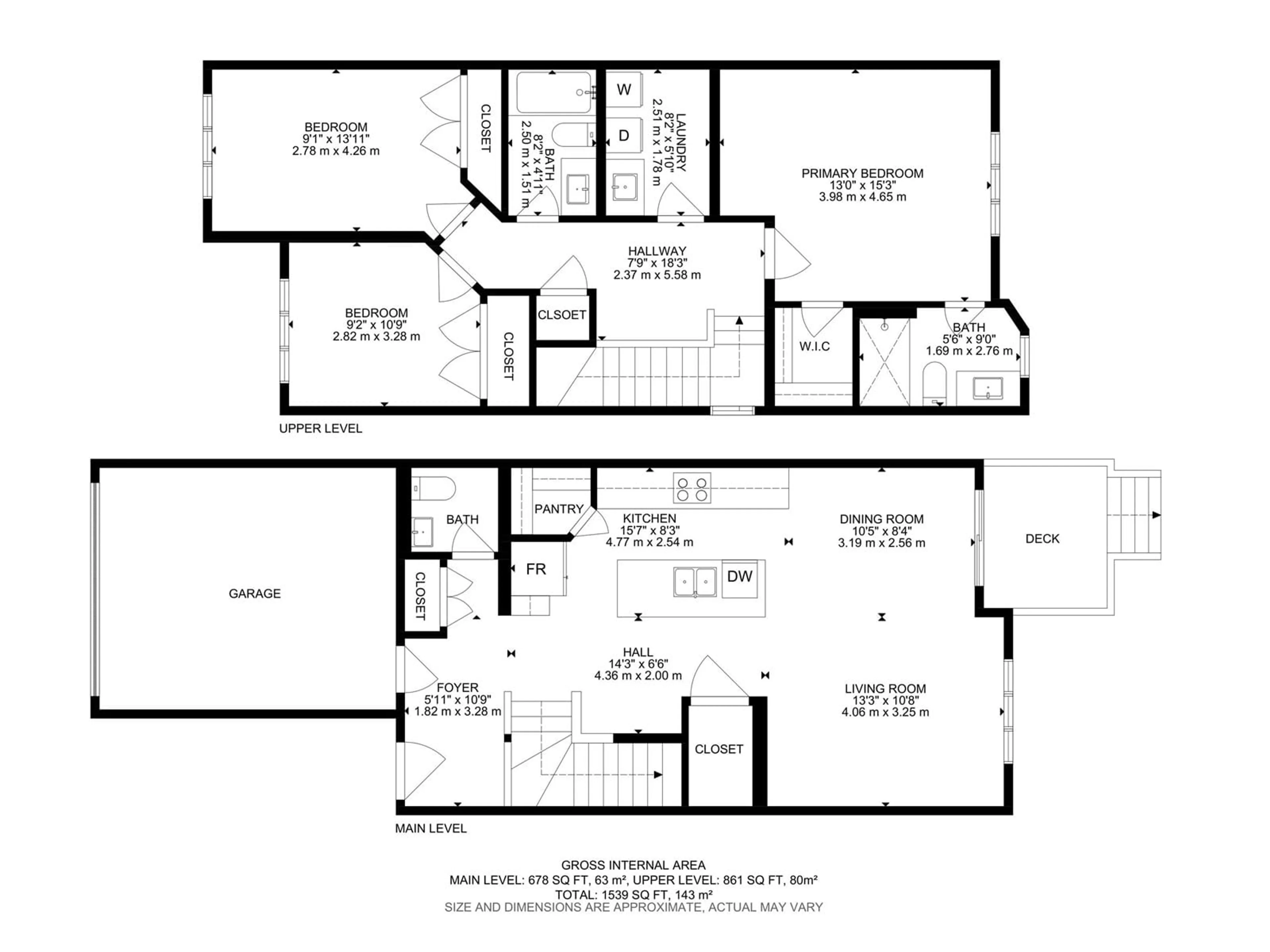 Floor plan for 912 DANIELS LOOP SW, Edmonton Alberta T6W4C8