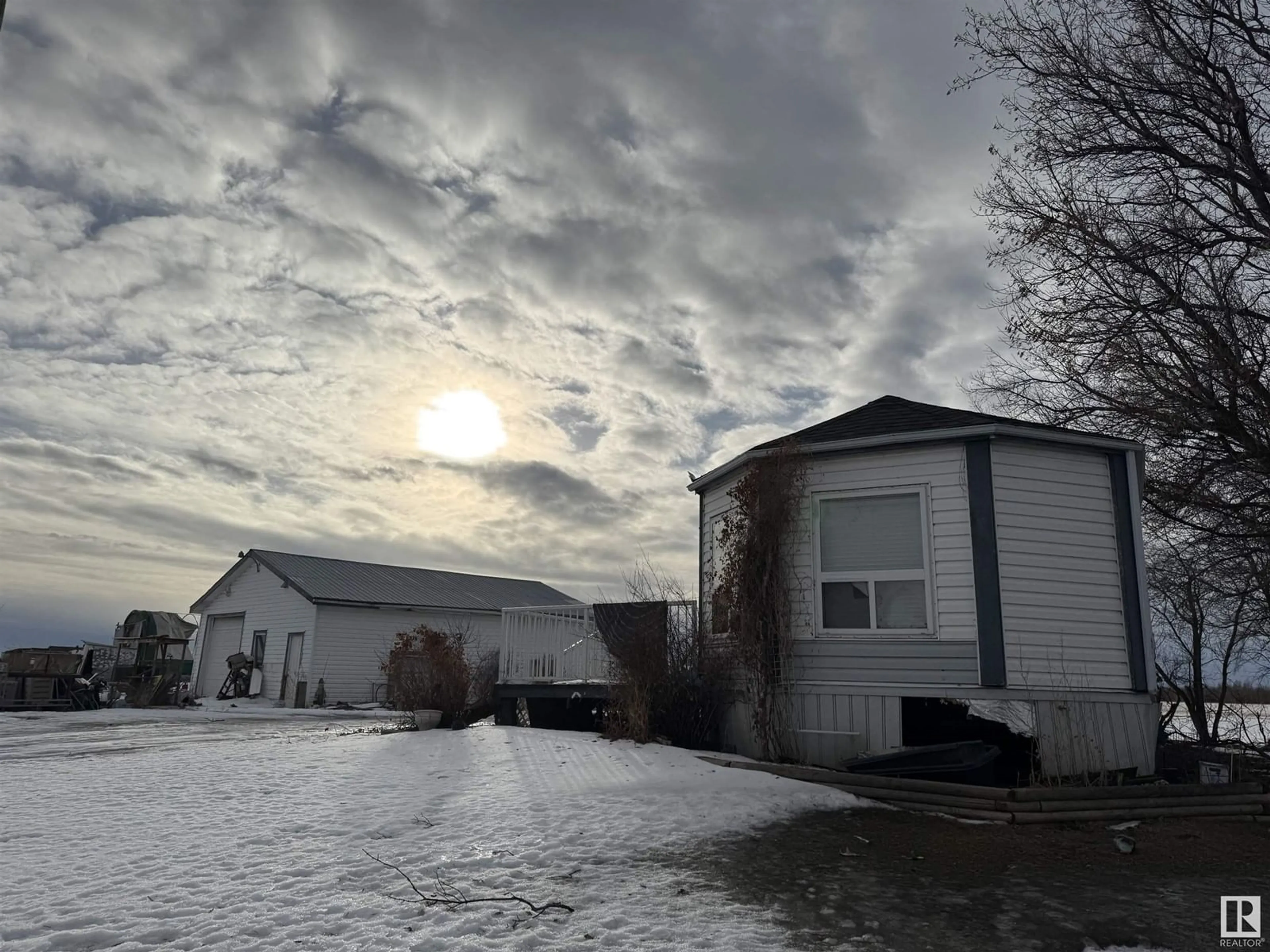 A pic from outside/outdoor area/front of a property/back of a property/a pic from drone, mountain view for 5321 Twp Rd 501, Rural Brazeau County Alberta T0C1W0