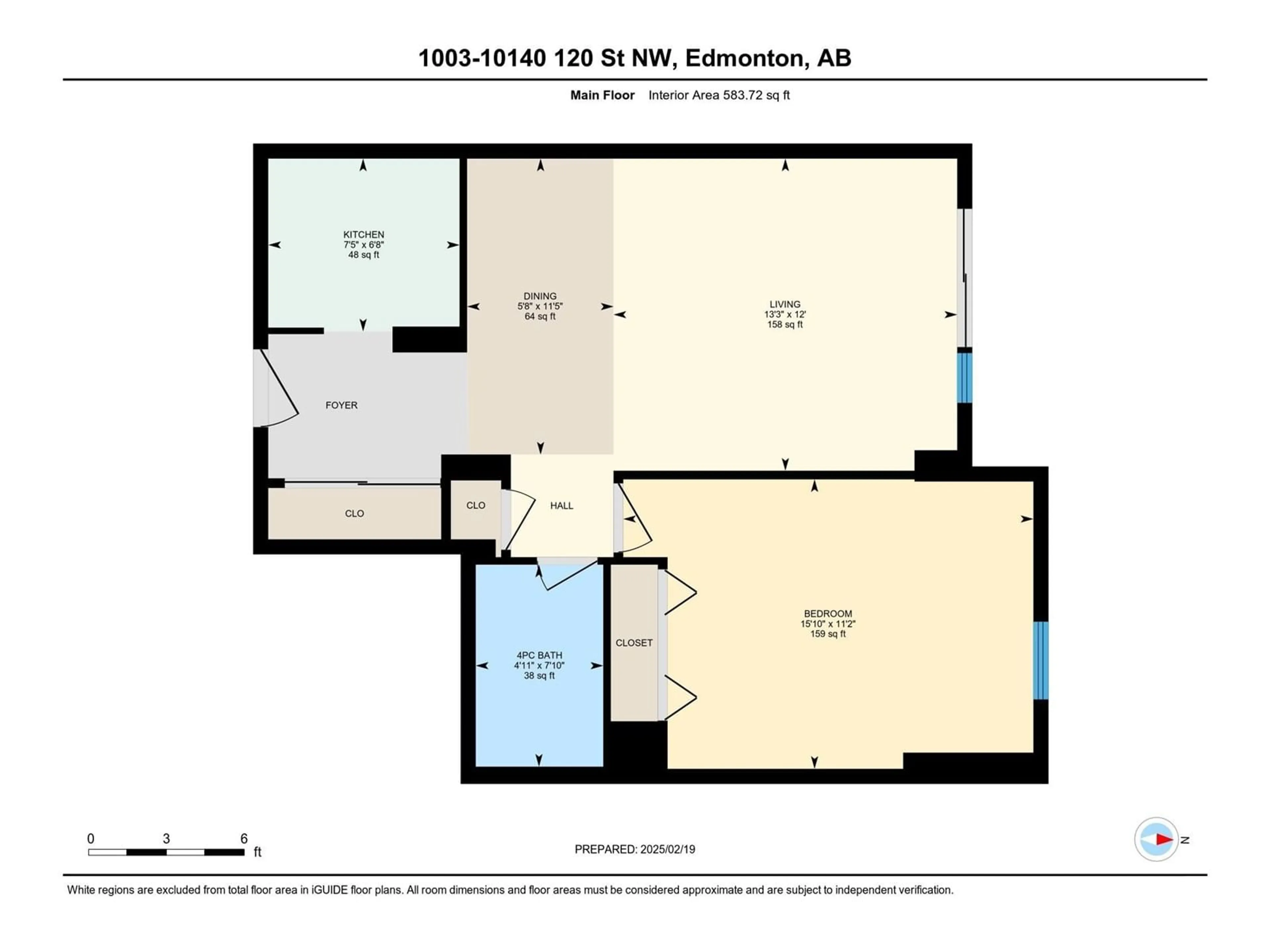 Floor plan for #1003 10140 120 ST NW NW, Edmonton Alberta T5K1Z8