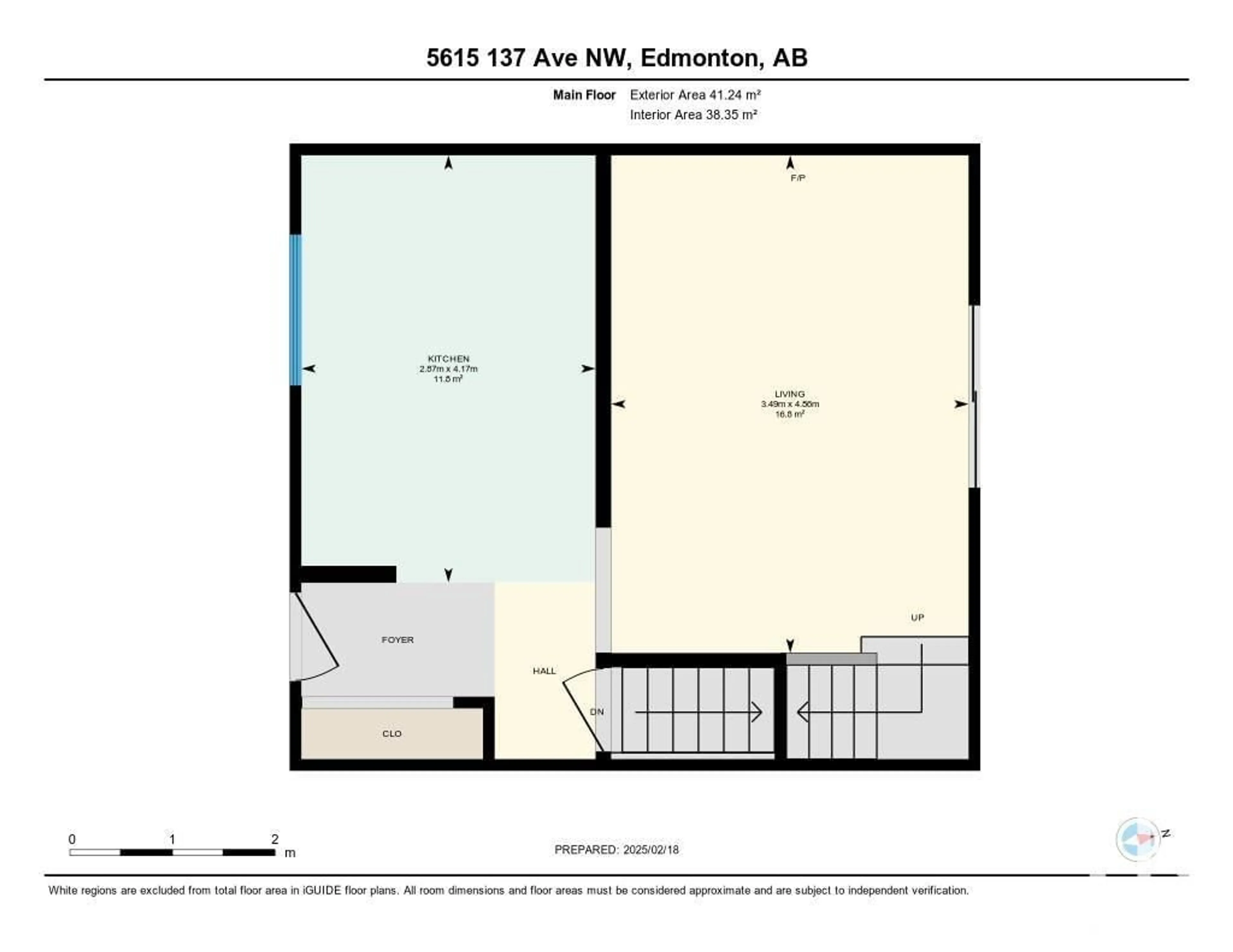 Floor plan for 5615 137 AV NW, Edmonton Alberta T5A2H4