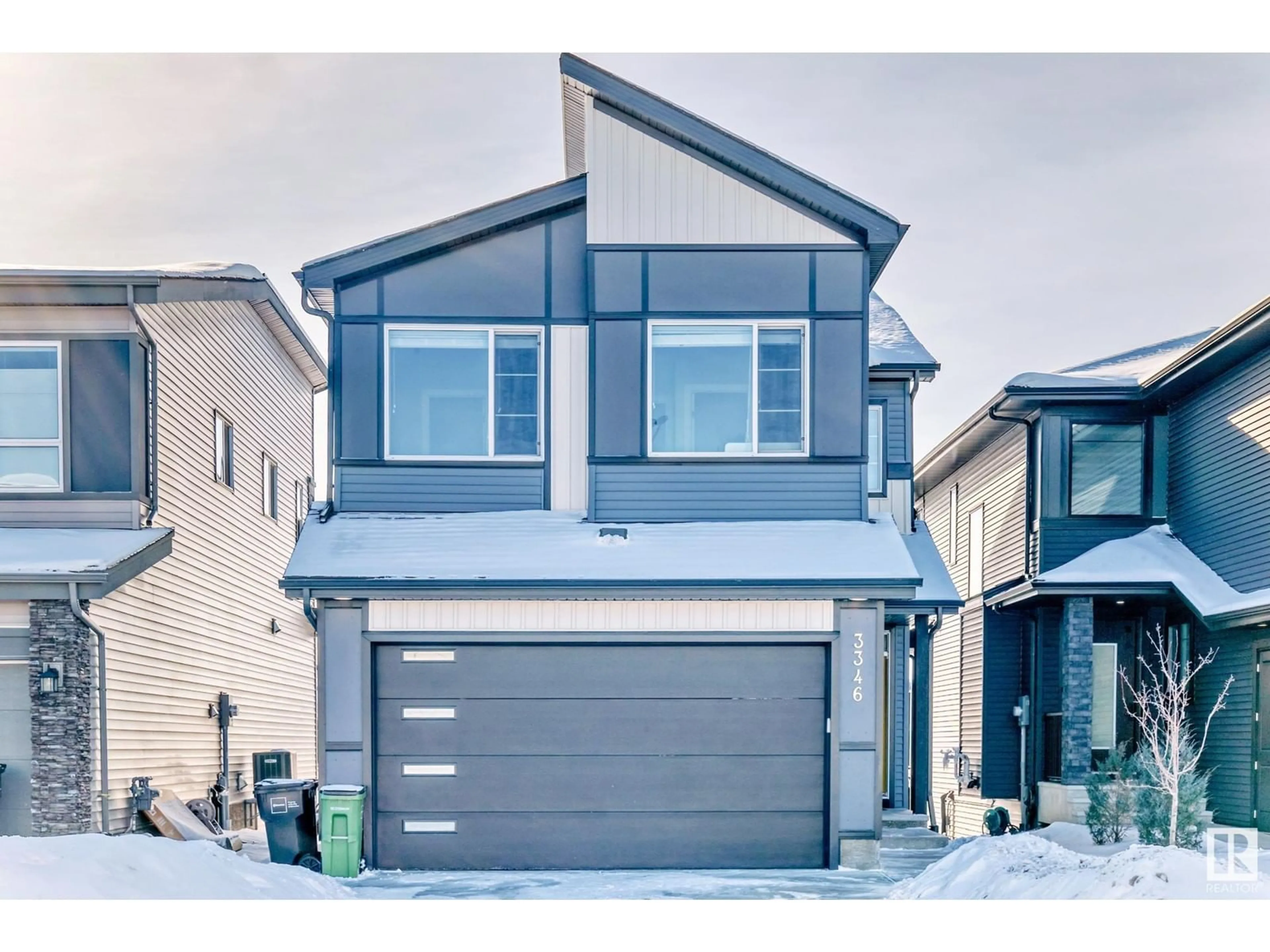 Home with vinyl exterior material, street for 3346 PARKER LO SW, Edmonton Alberta T6W4C2