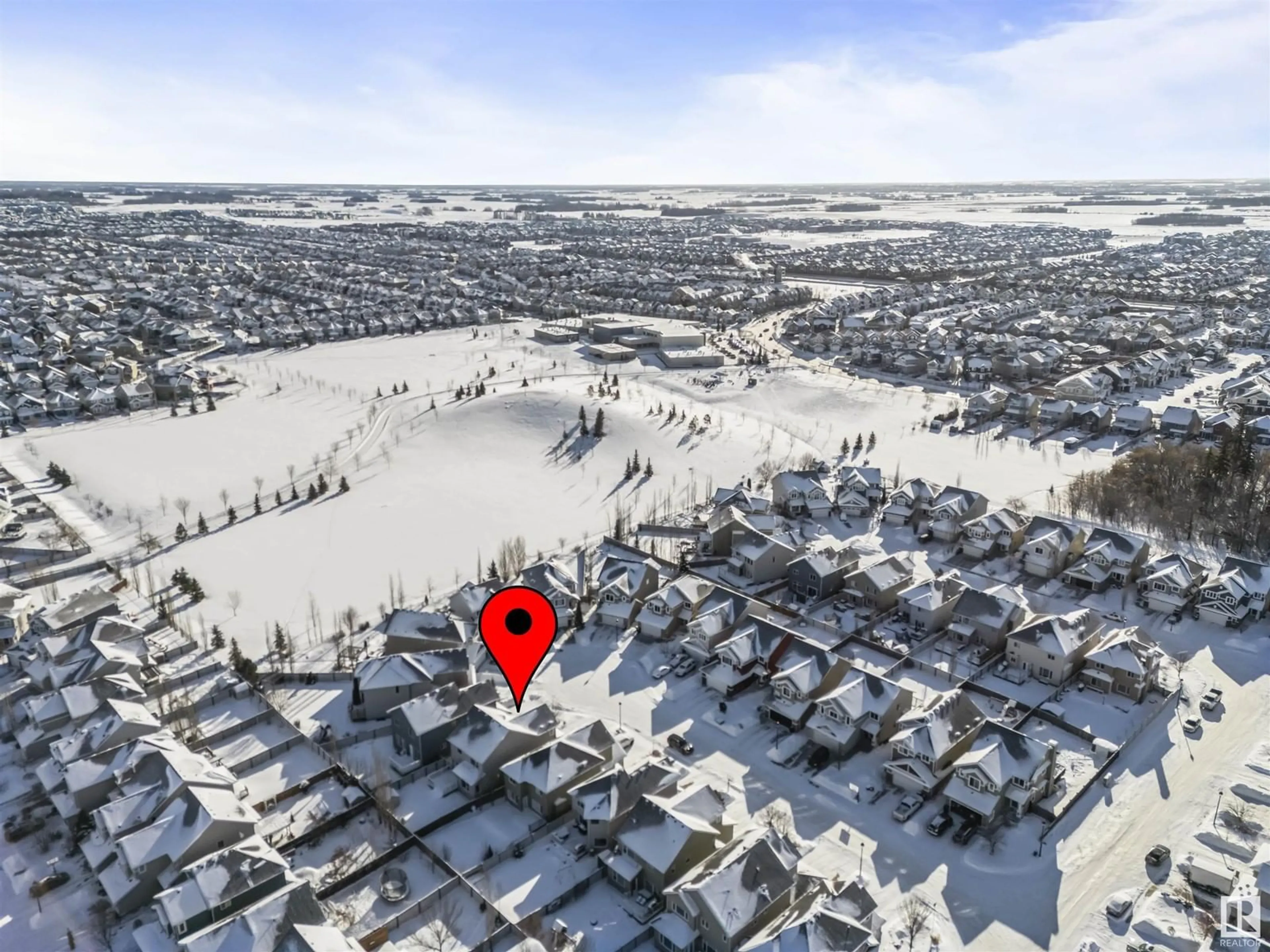 A pic from outside/outdoor area/front of a property/back of a property/a pic from drone, street for 8520 19 AV SW, Edmonton Alberta T6X0R6