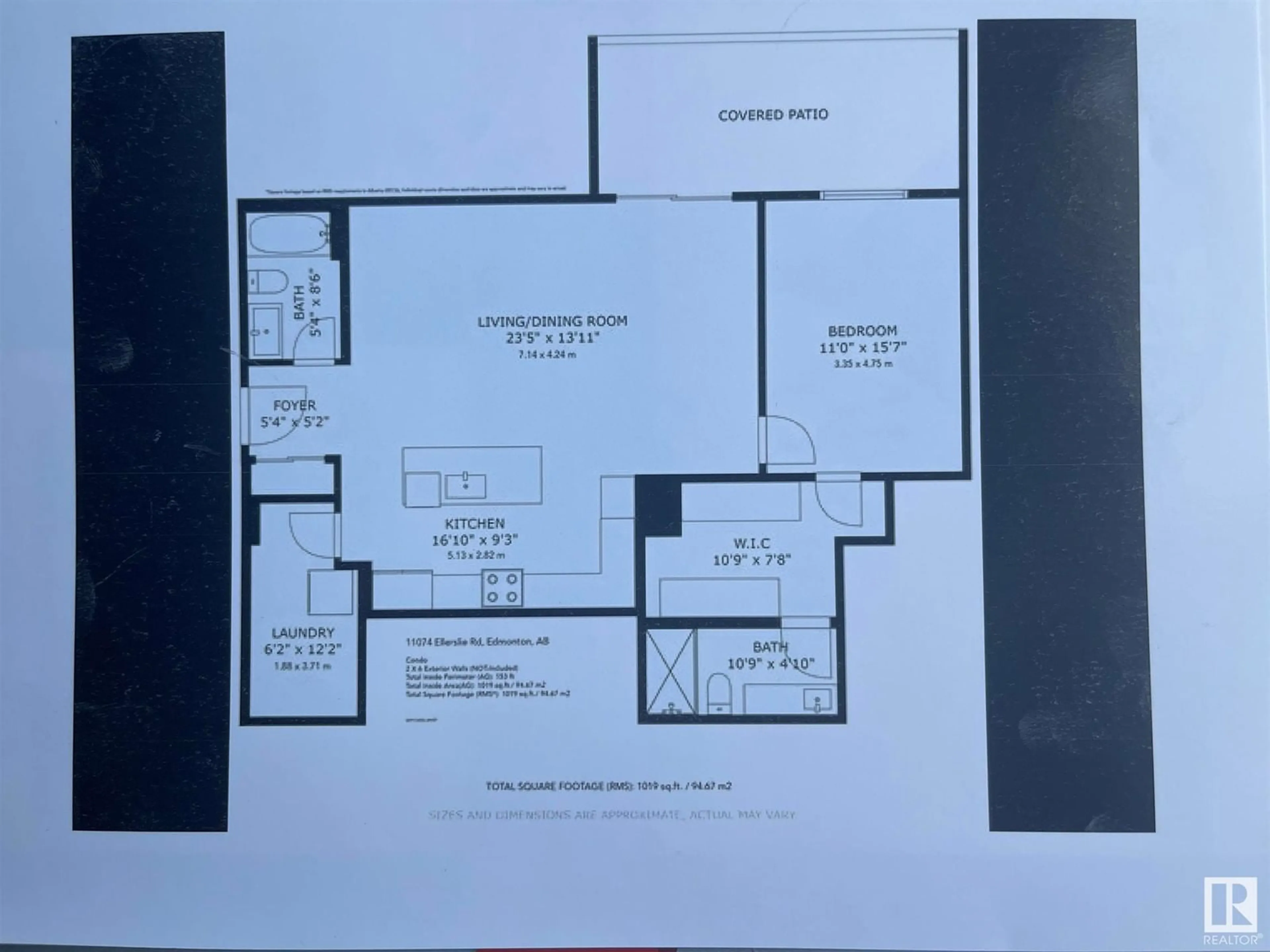 Floor plan for #129 11074 ELLERSLIE RD SW, Edmonton Alberta T6W2C2