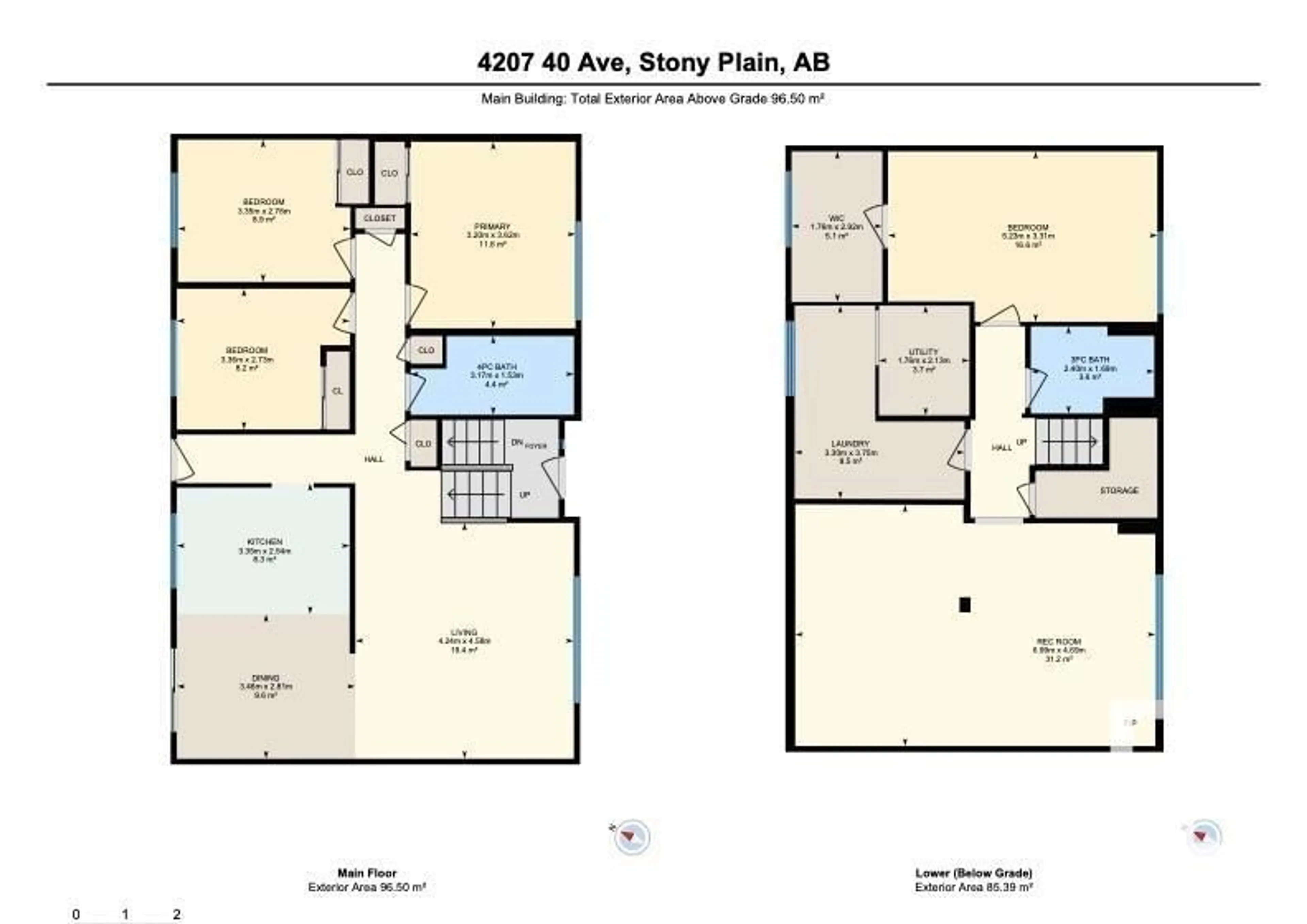 Floor plan for 4207 40 AV, Stony Plain Alberta T7Z1J8