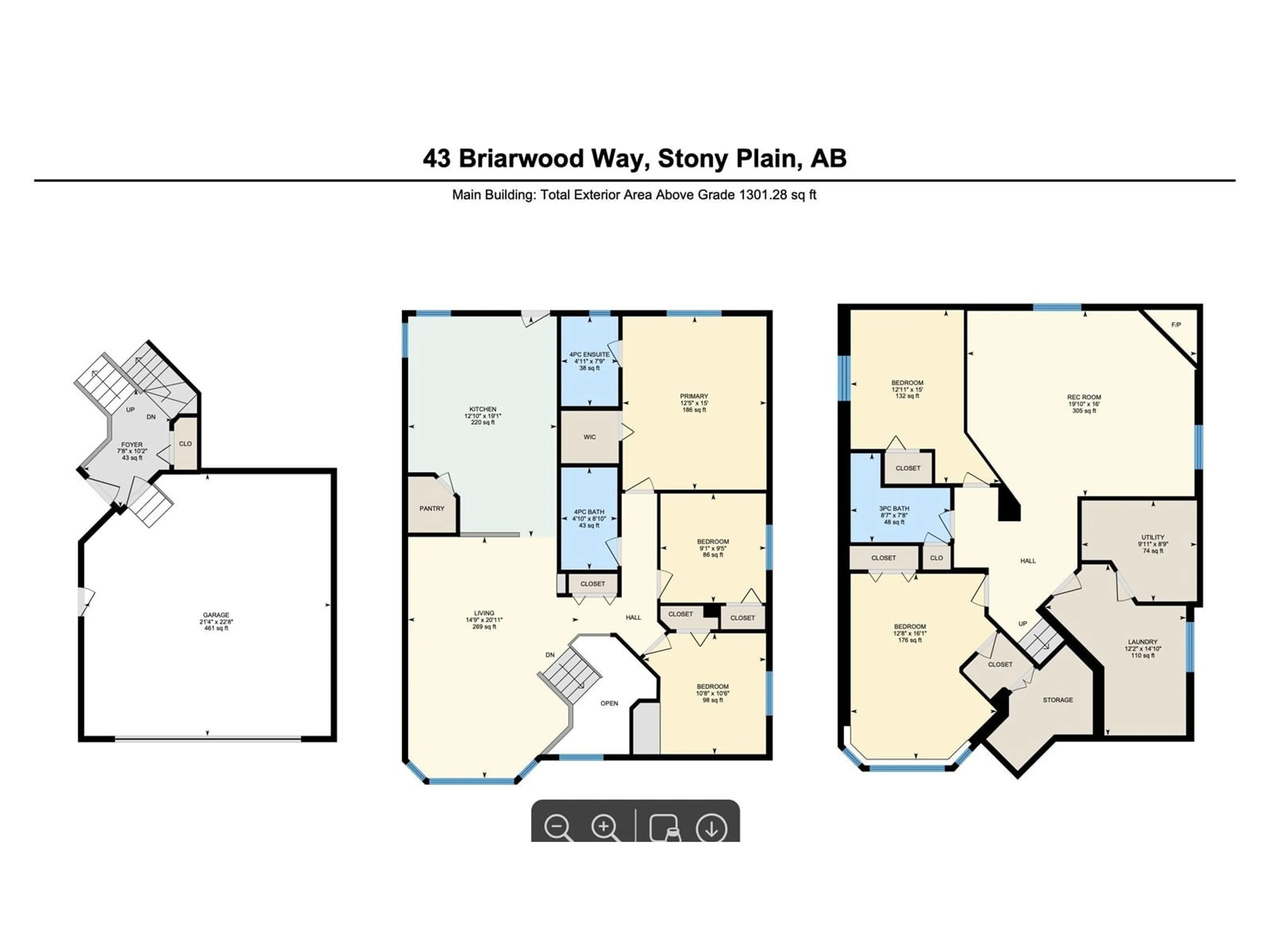 Floor plan for 43 BRIARWOOD WY, Stony Plain Alberta T7Z2R4