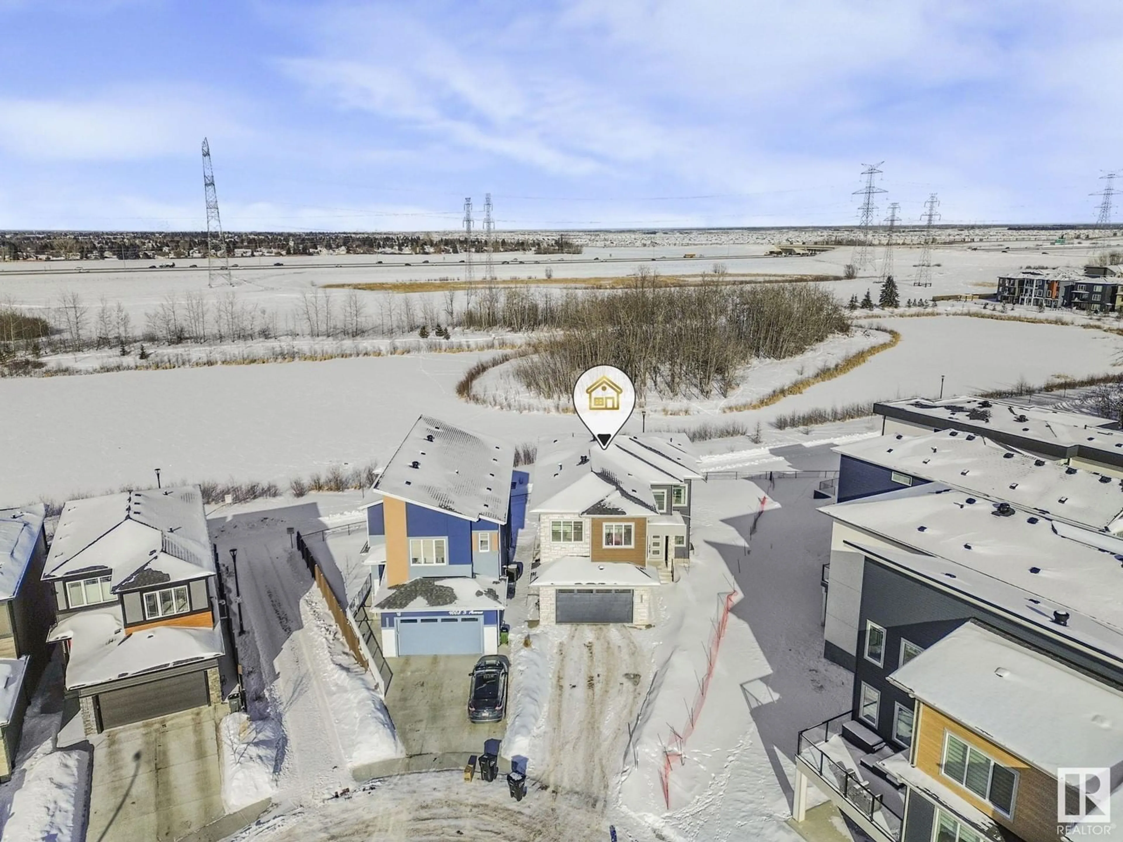 A pic from outside/outdoor area/front of a property/back of a property/a pic from drone, city buildings view from balcony for 4004 3 AV SW SW, Edmonton Alberta T6X3A3