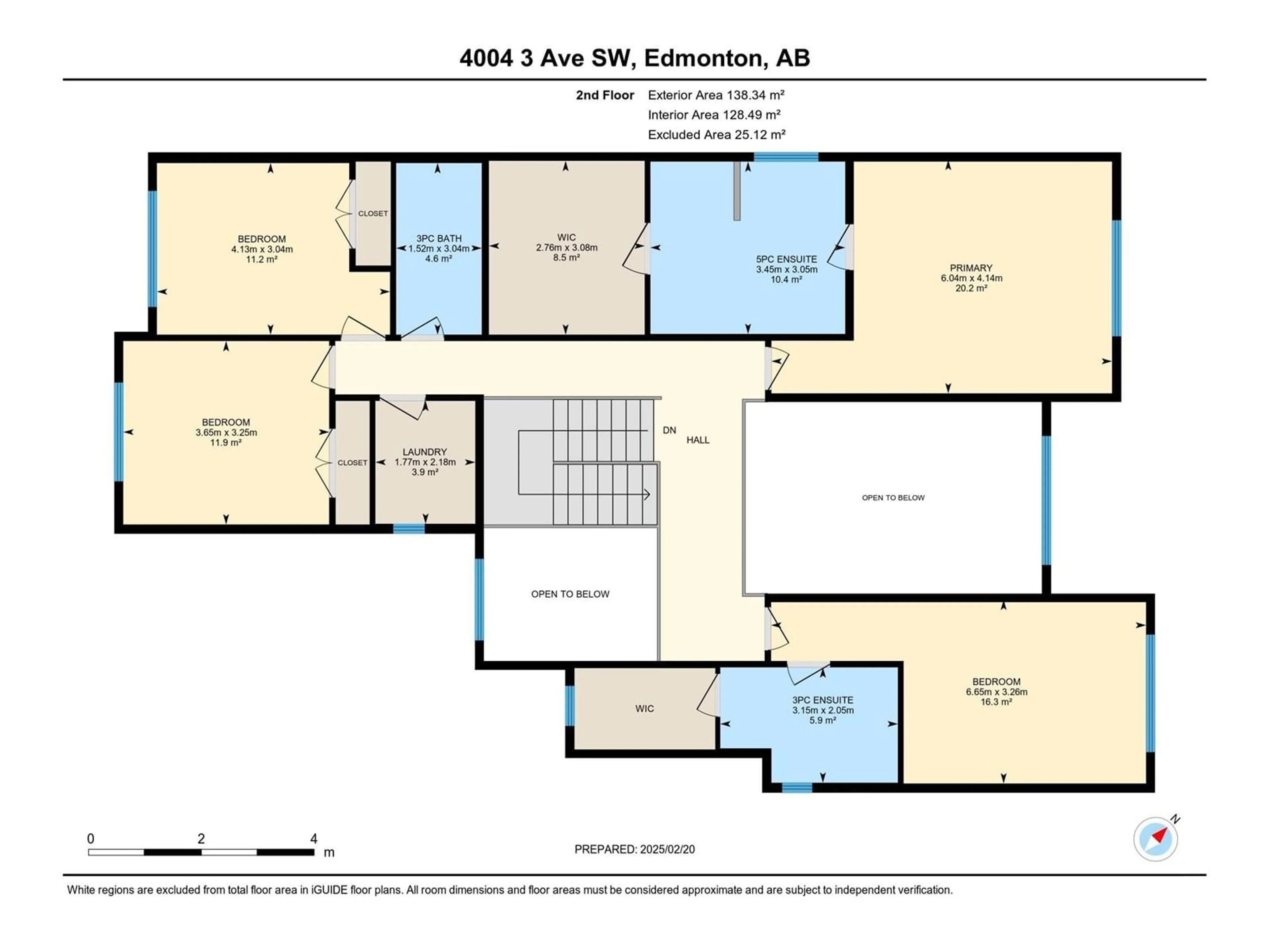 Floor plan for 4004 3 AV SW SW, Edmonton Alberta T6X3A3