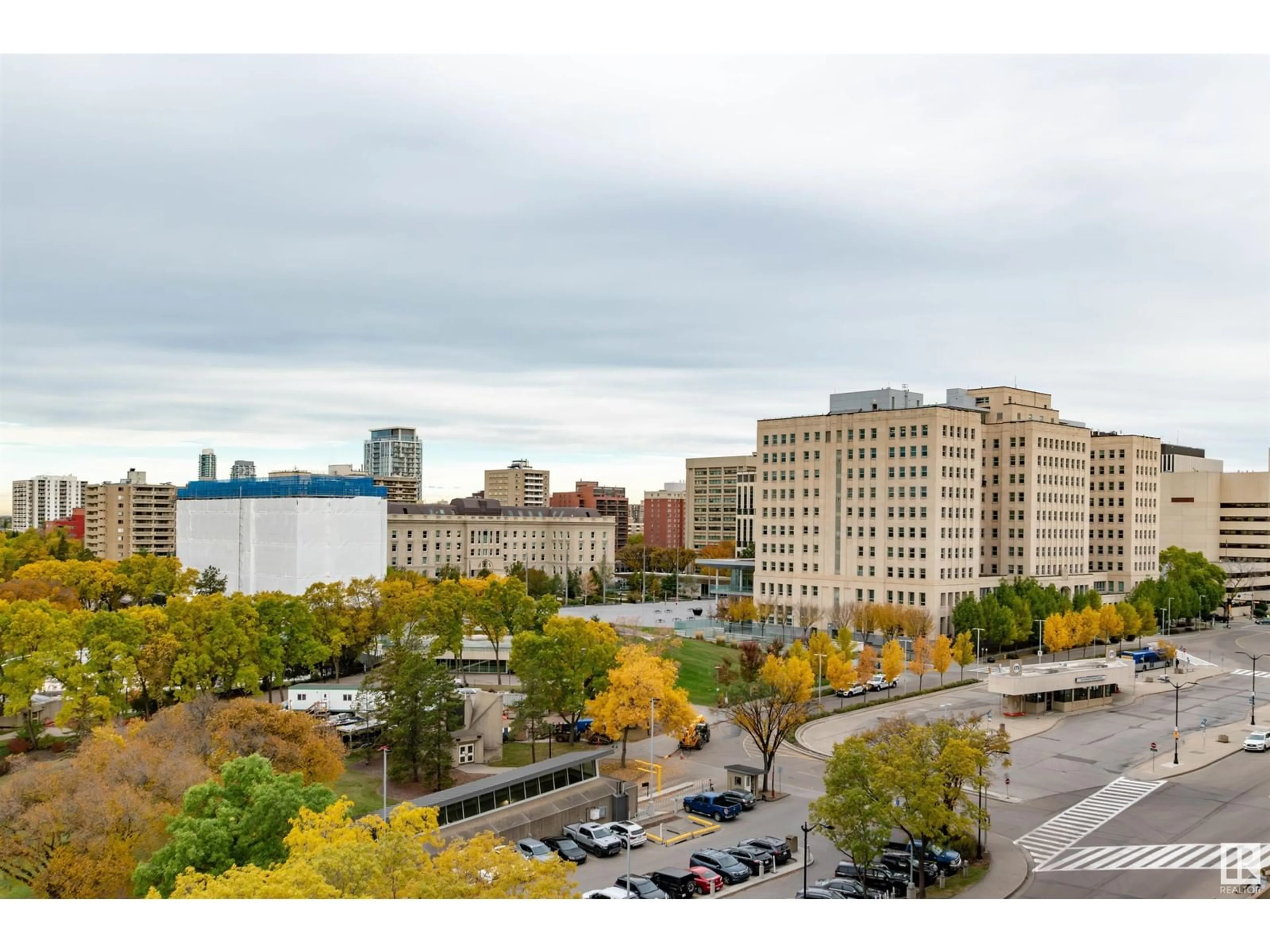 A pic from outside/outdoor area/front of a property/back of a property/a pic from drone, city buildings view from balcony for #1109 9730 106 ST NW, Edmonton Alberta T5K1B7