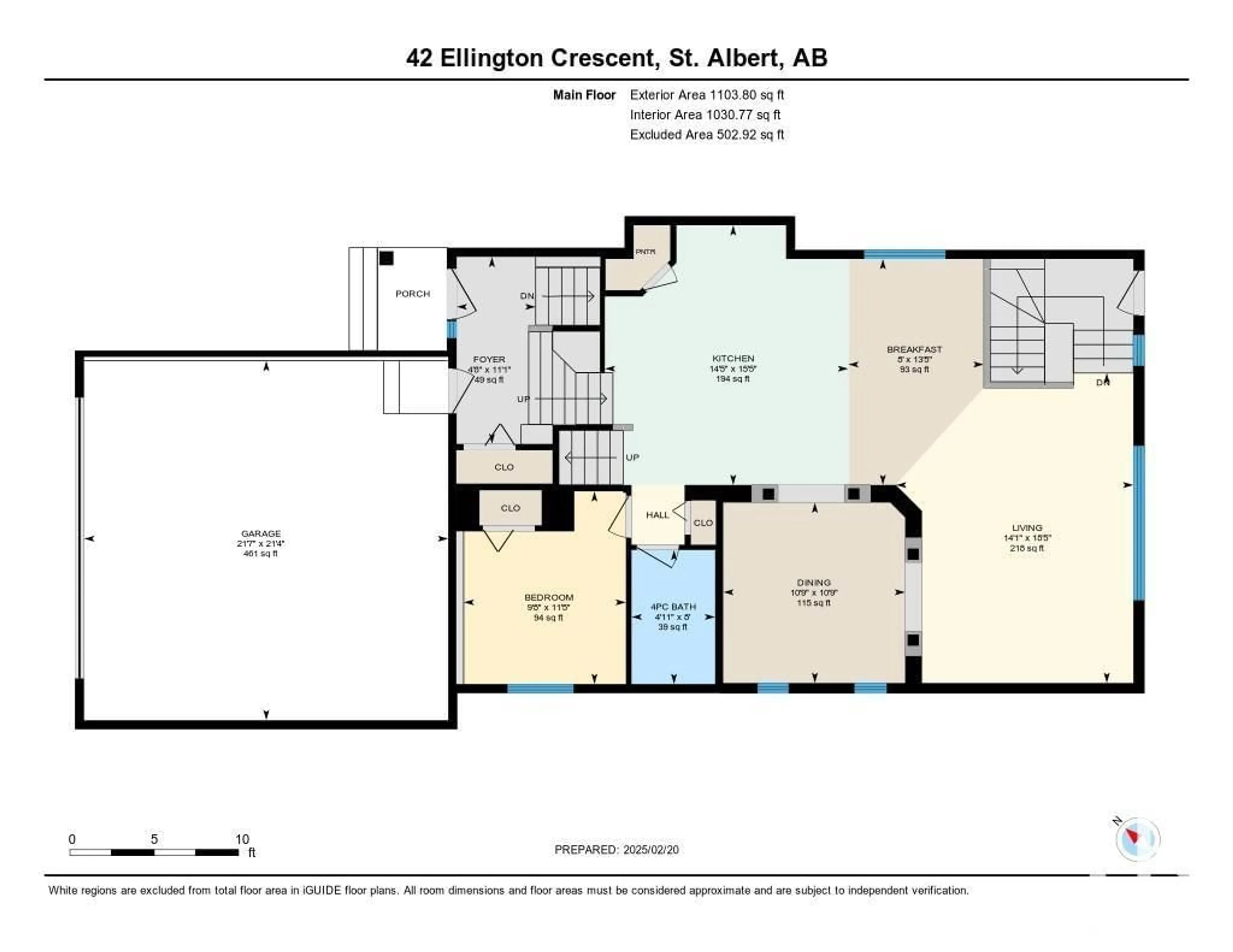 Floor plan for 42 ELLINGTON CR, St. Albert Alberta T8N4B9