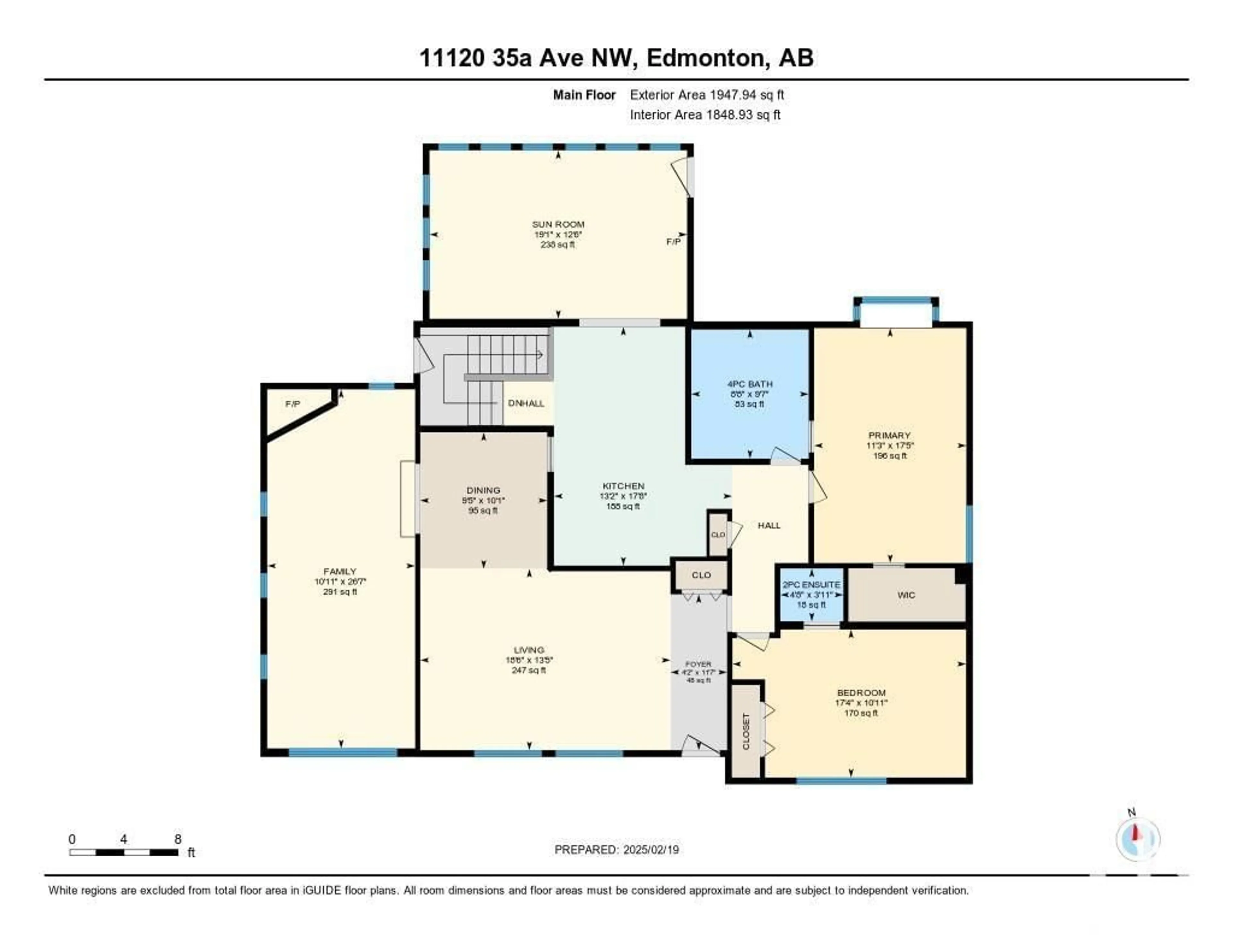 Floor plan for 11120 35A AV NW, Edmonton Alberta T6J0A5