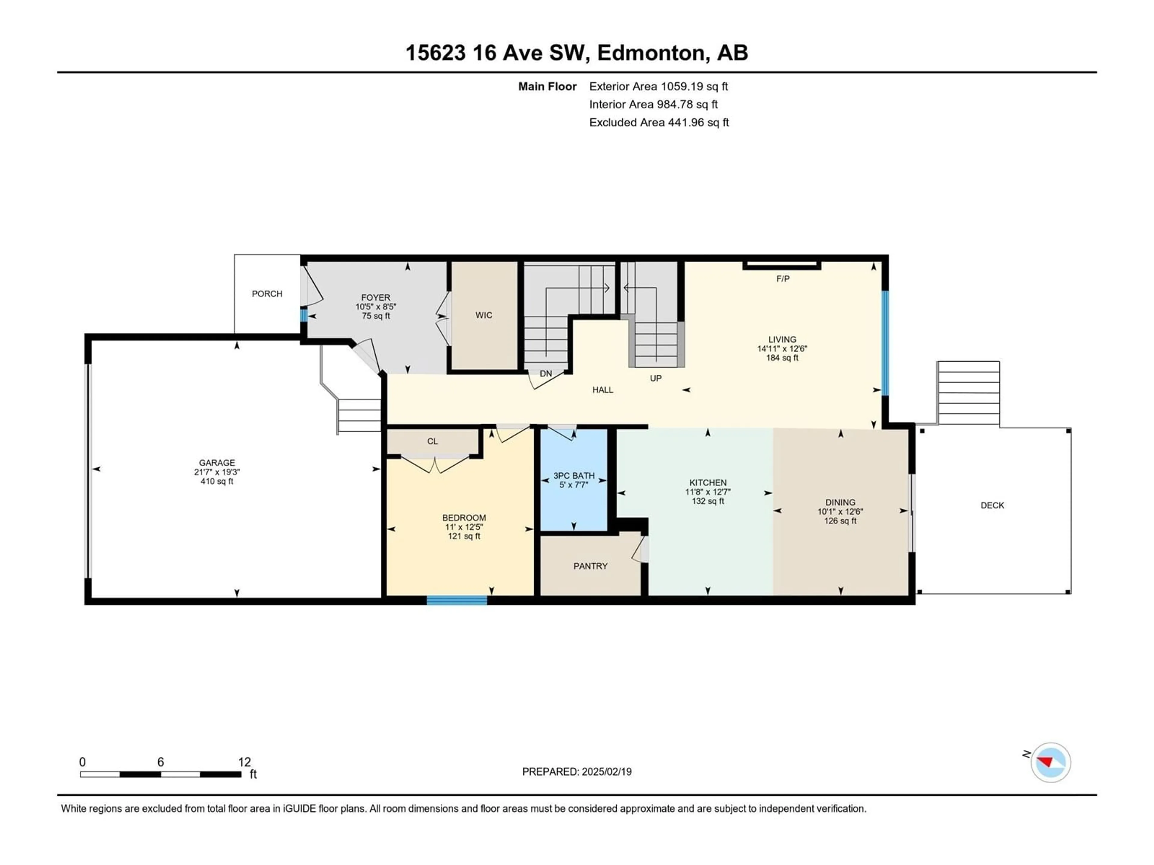 Floor plan for 15623 16 AV SW SW, Edmonton Alberta T6W4S2