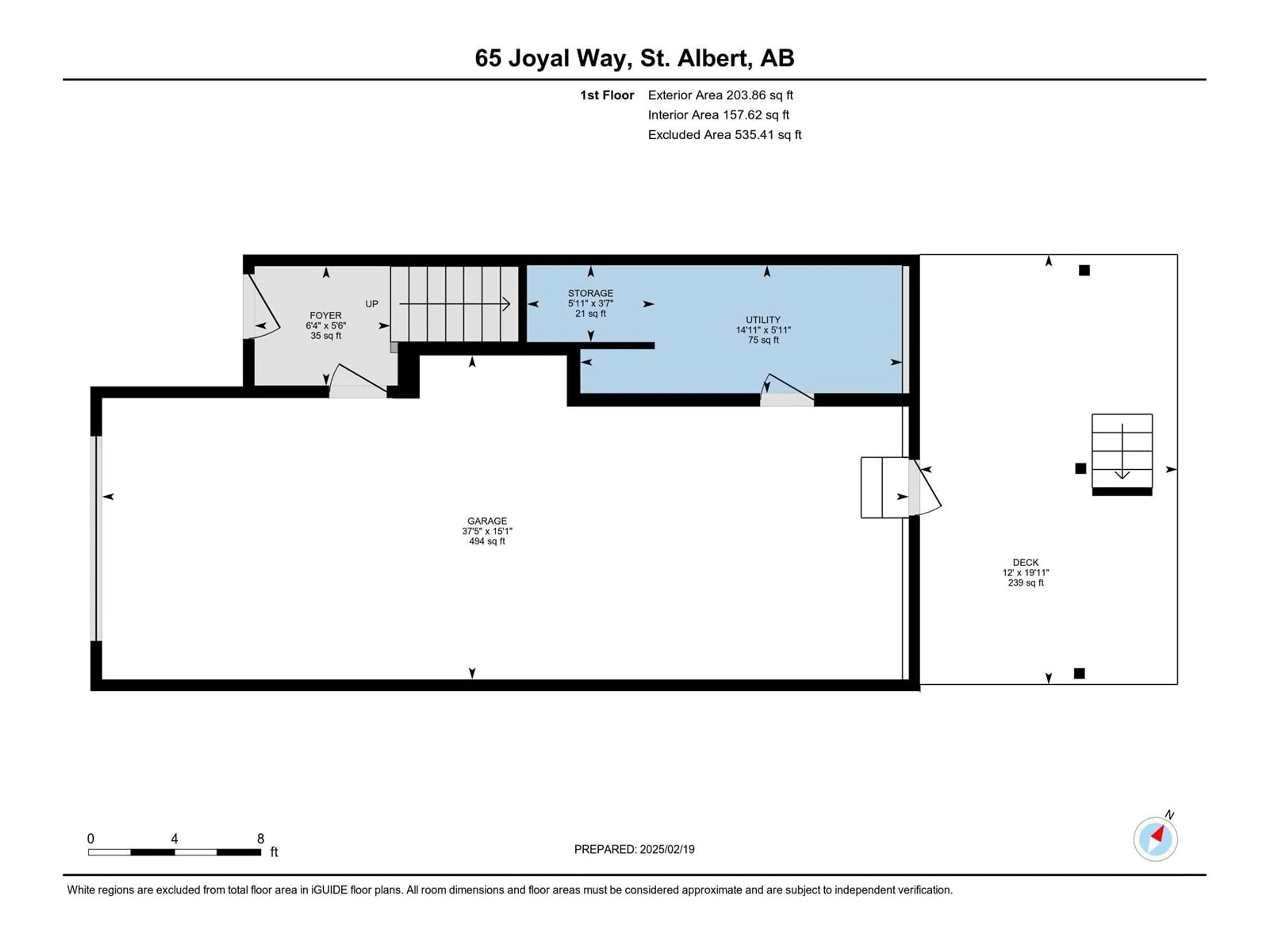 Floor plan for 65 JOYAL WY, St. Albert Alberta T8N7V5