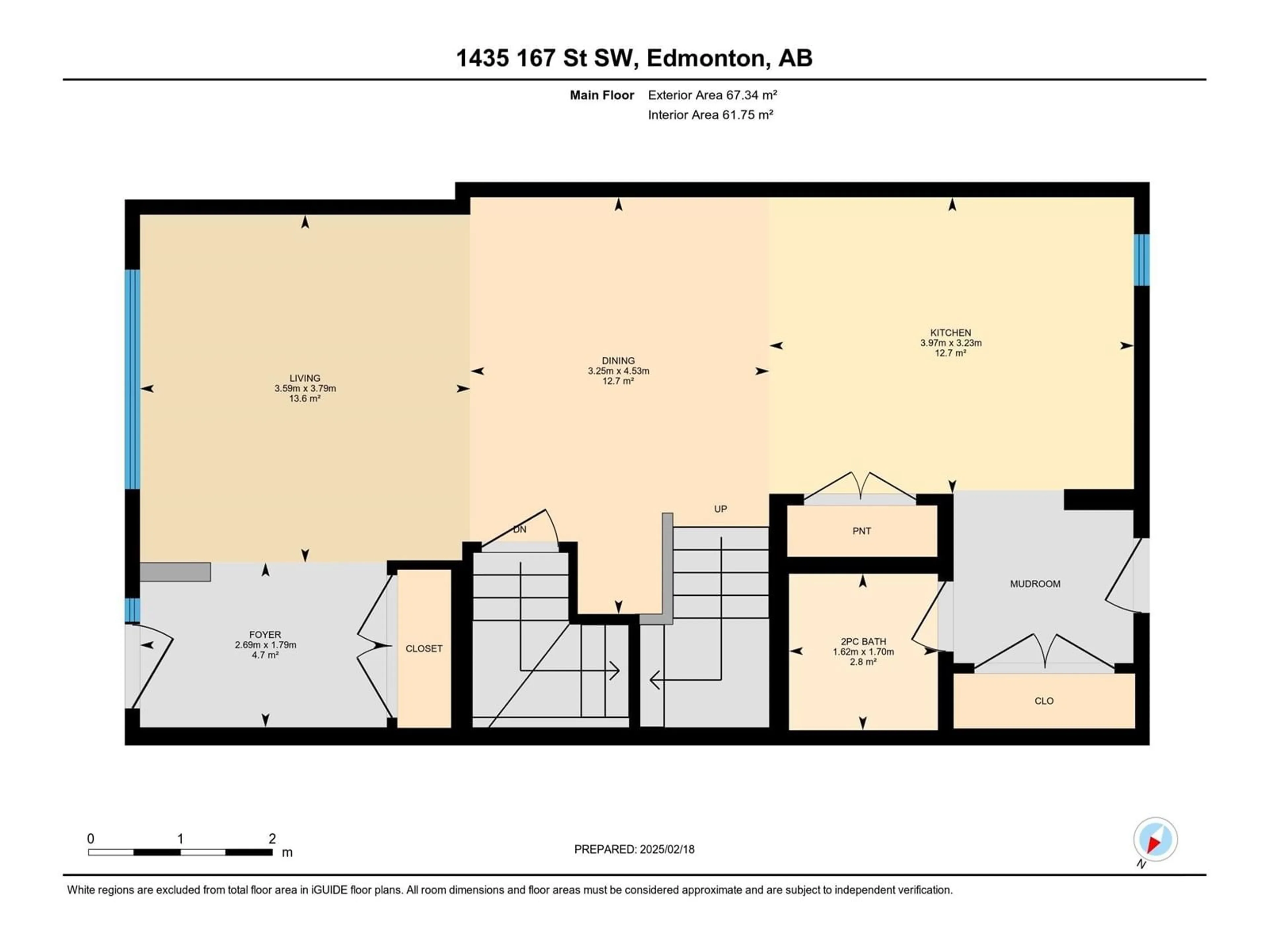 Floor plan for 1435 167 ST SW, Edmonton Alberta T6W3C4