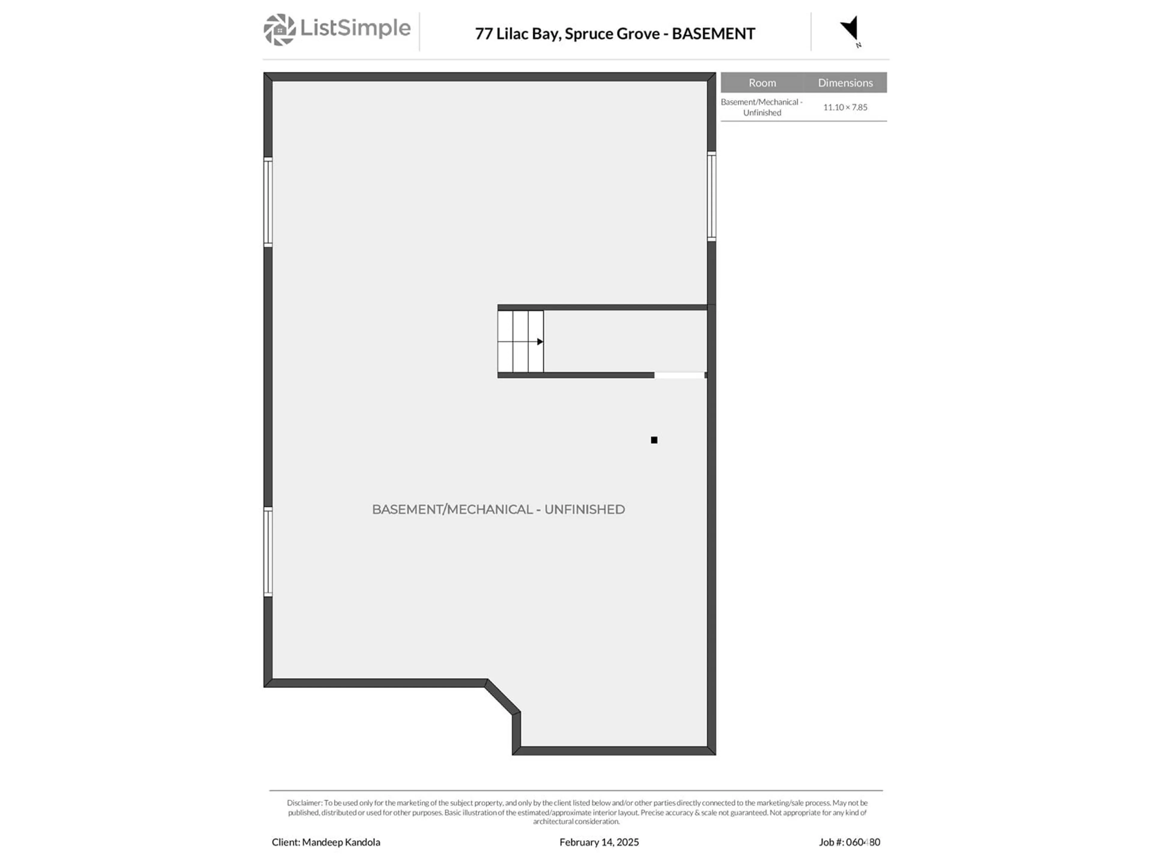 Floor plan for 77 LILAC BA, Spruce Grove Alberta T7X0V7