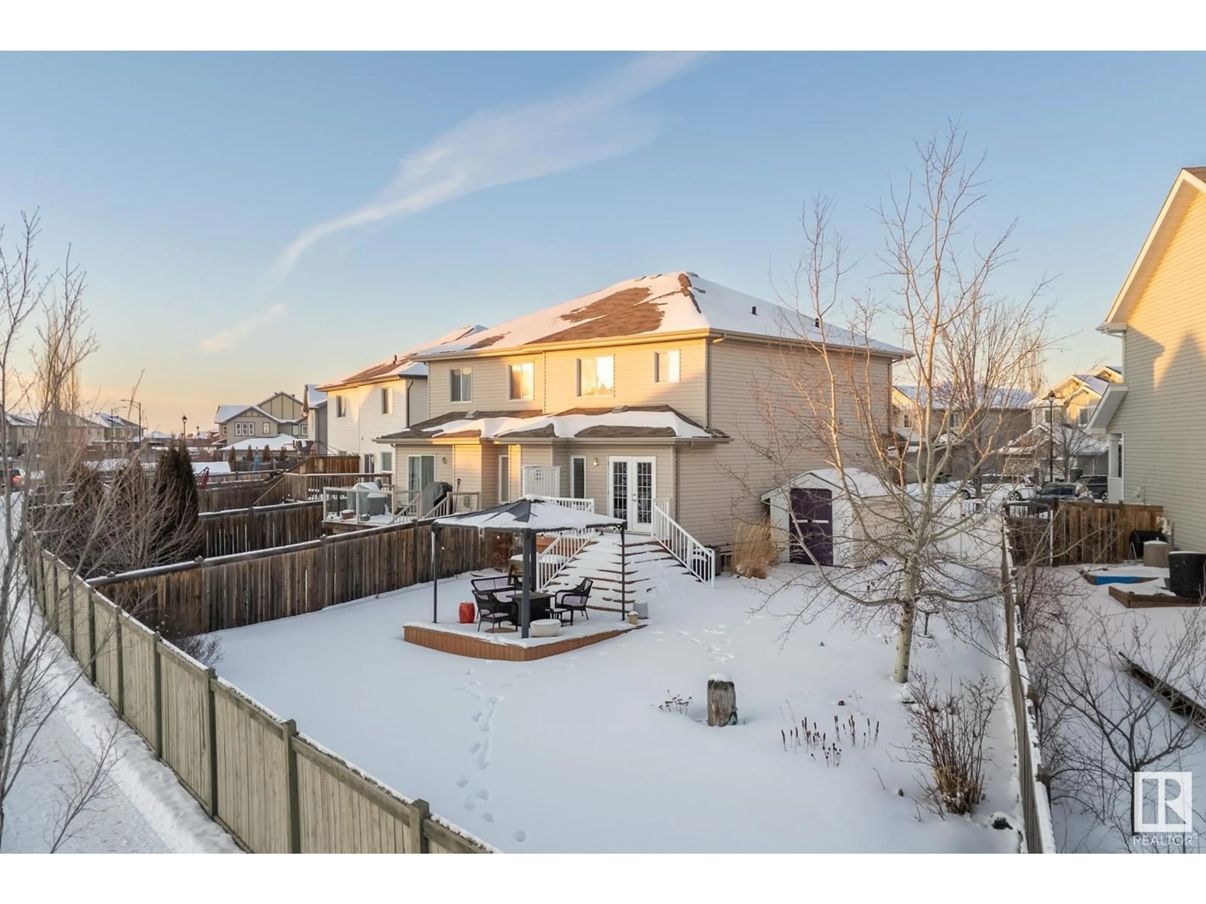 A pic from outside/outdoor area/front of a property/back of a property/a pic from drone, mountain view for 17313 6A AV SW, Edmonton Alberta T6W2A8