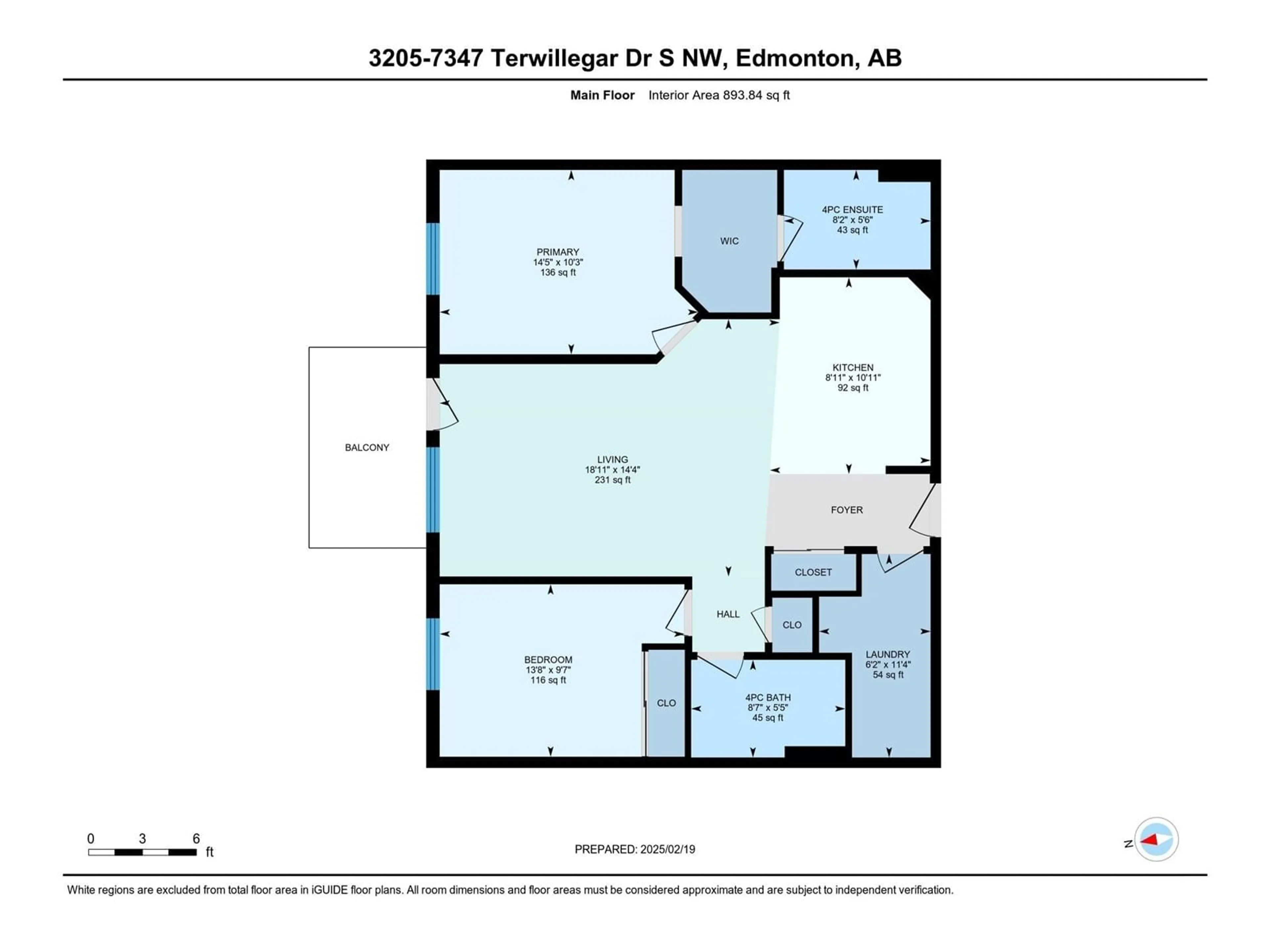 Floor plan for #3205 7347 SOUTH TERWILLEGAR DR NW, Edmonton Alberta T6R0M3