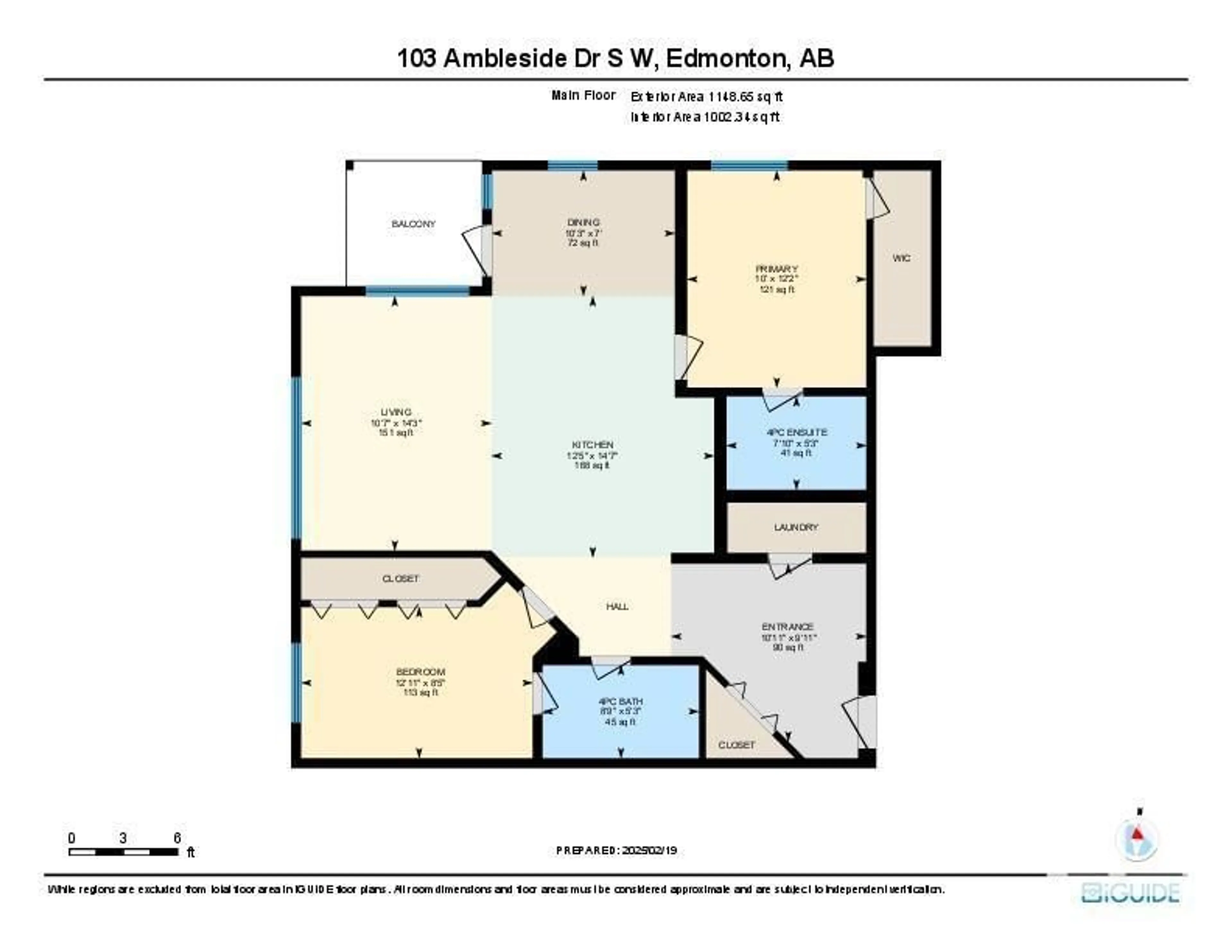 Floor plan for #307 103 AMBLESIDE DR SW, Edmonton Alberta T6W0J4