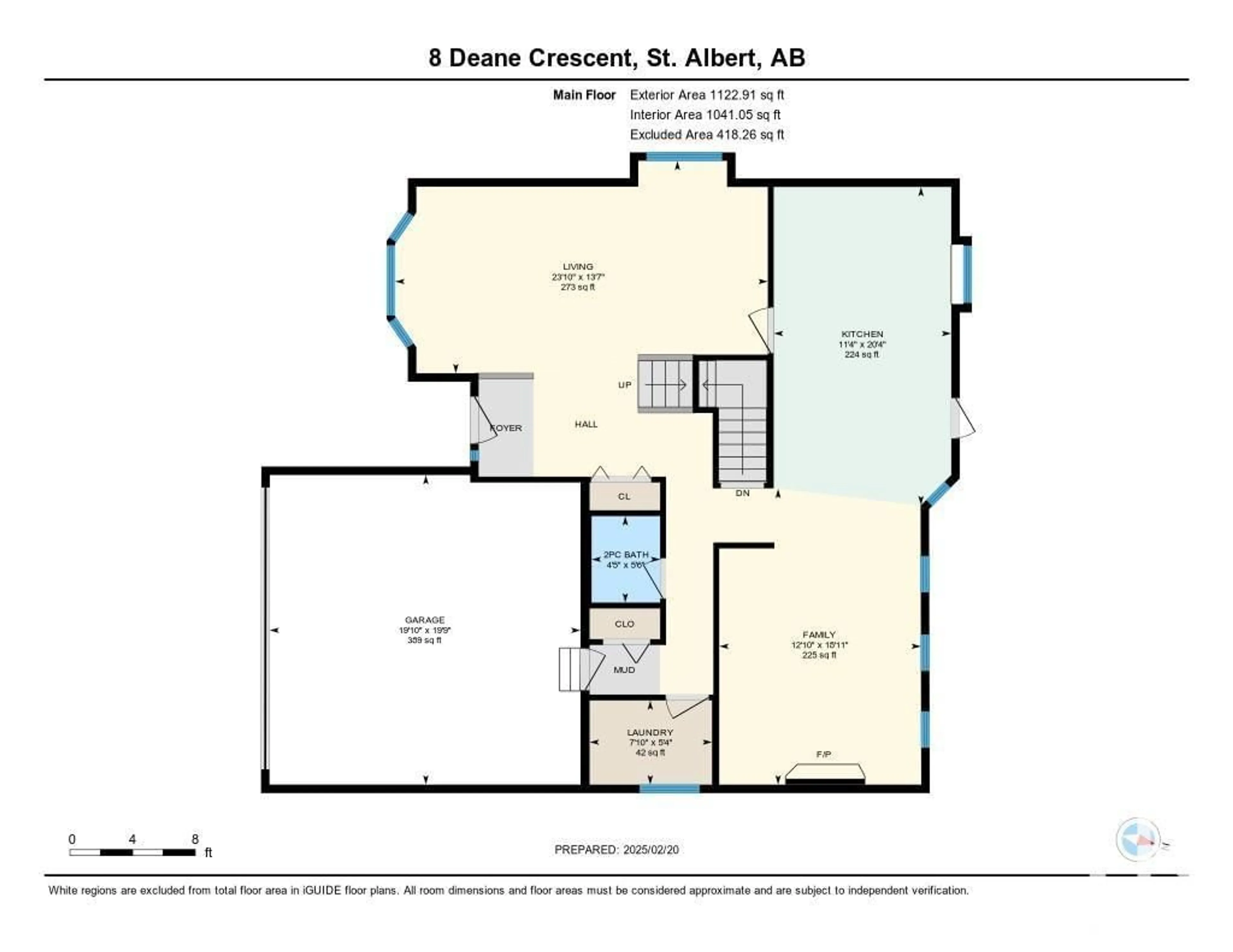 Floor plan for 8 DEANE CR, St. Albert Alberta T8N4Z2