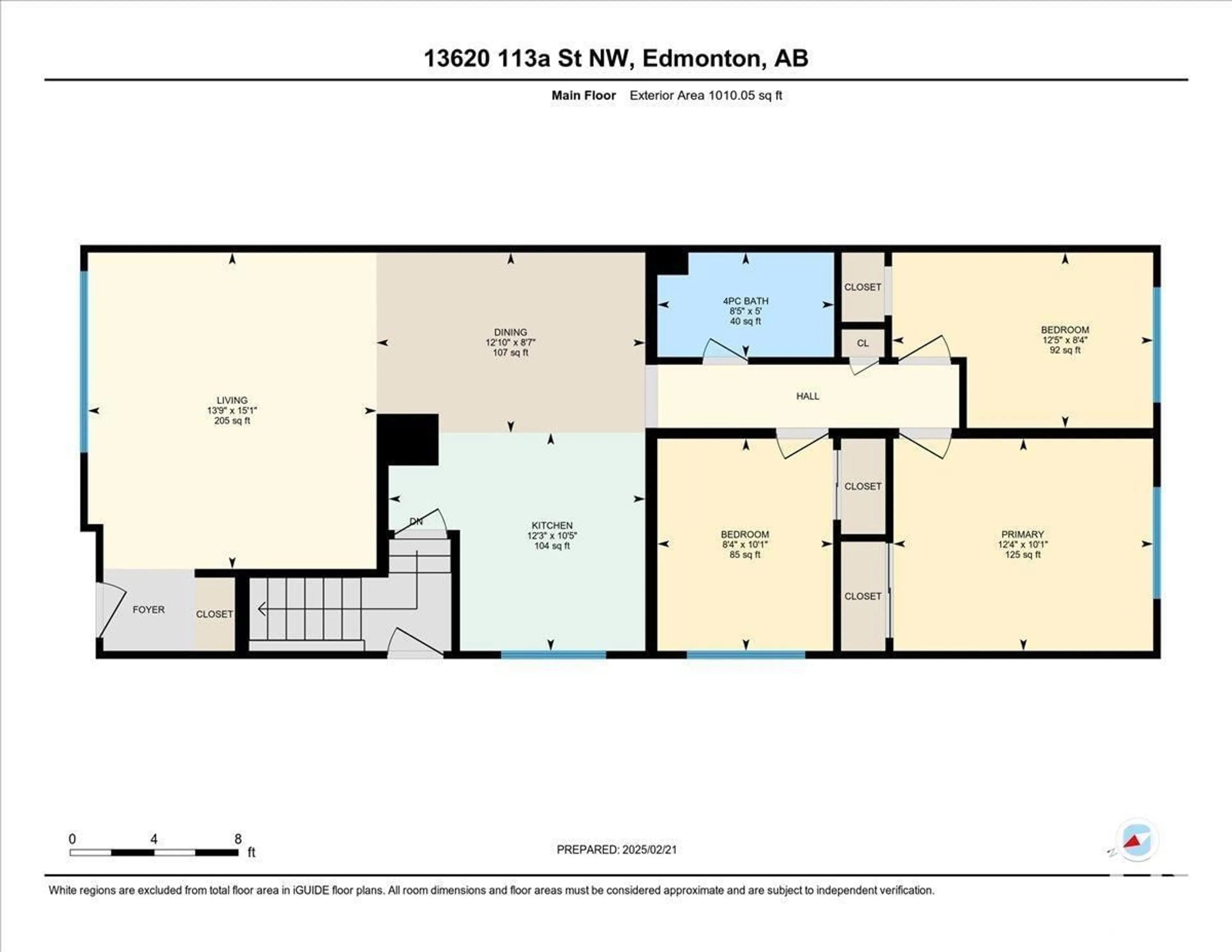 Floor plan for 13620 113A ST NW, Edmonton Alberta T5E5C4