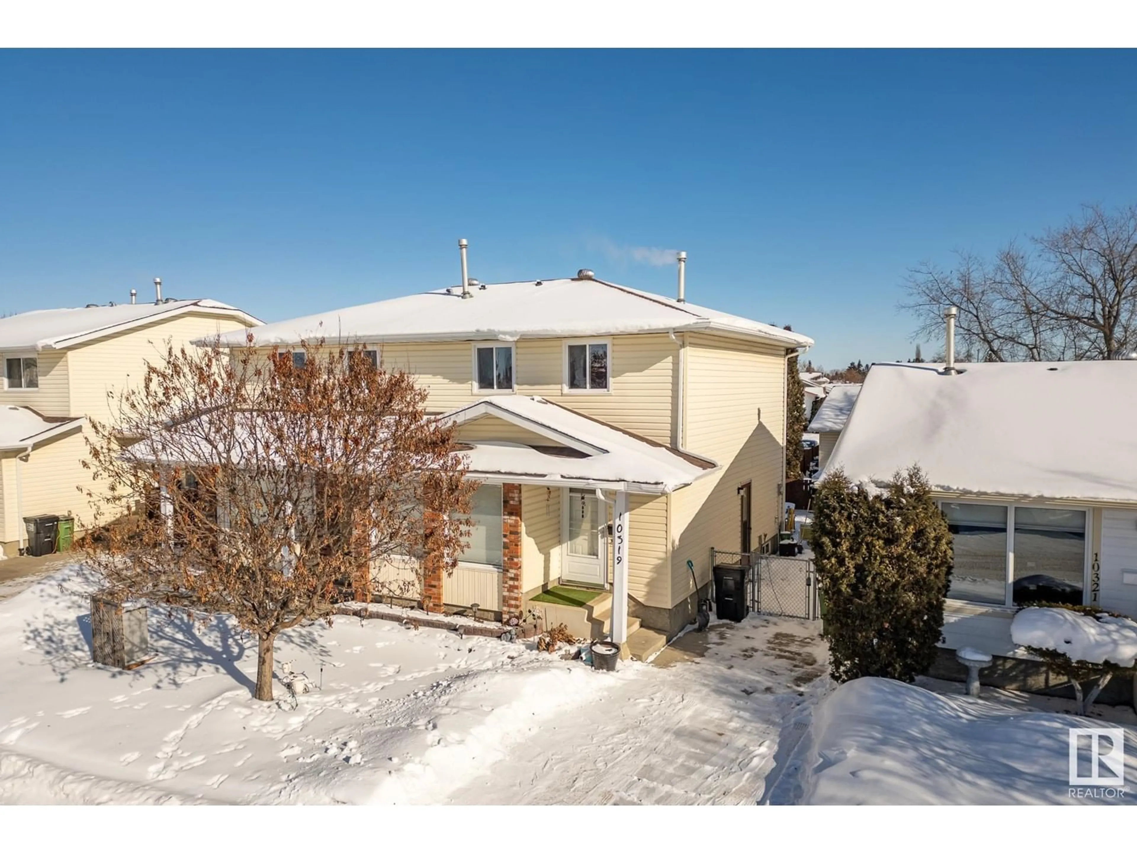 A pic from outside/outdoor area/front of a property/back of a property/a pic from drone, street for 10319 172 AV NW NW, Edmonton Alberta T5X5C2