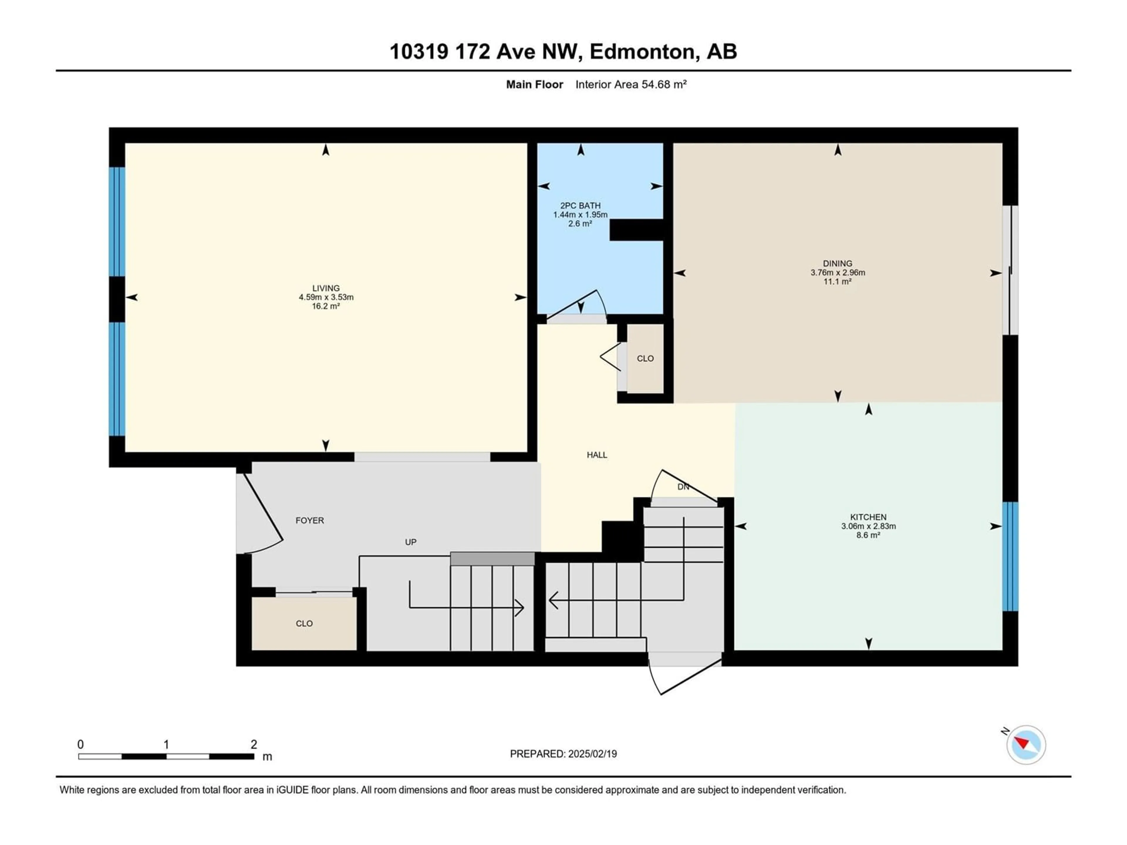 Floor plan for 10319 172 AV NW NW, Edmonton Alberta T5X5C2