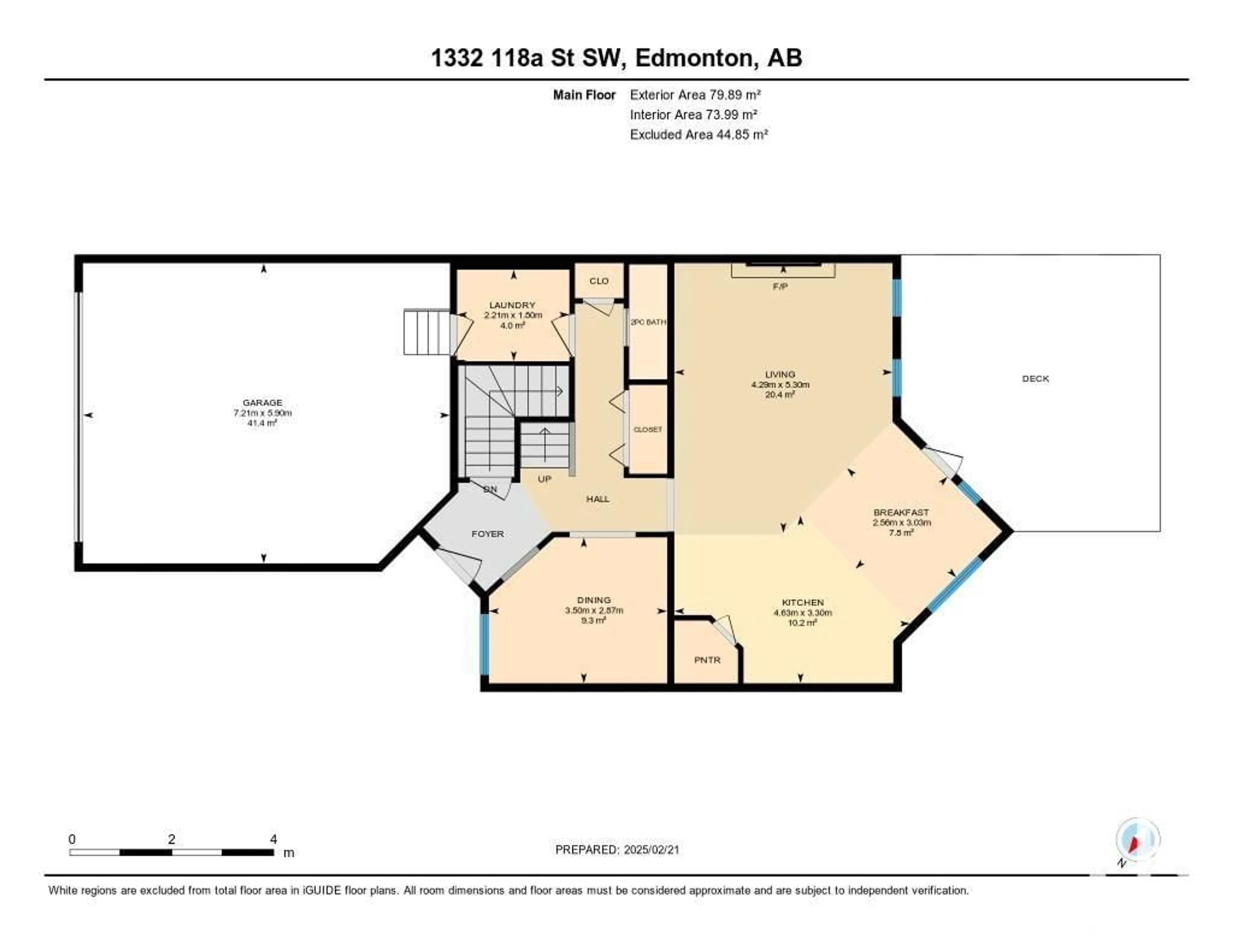 Floor plan for 1332 118A ST SW SW, Edmonton Alberta T6W0C1