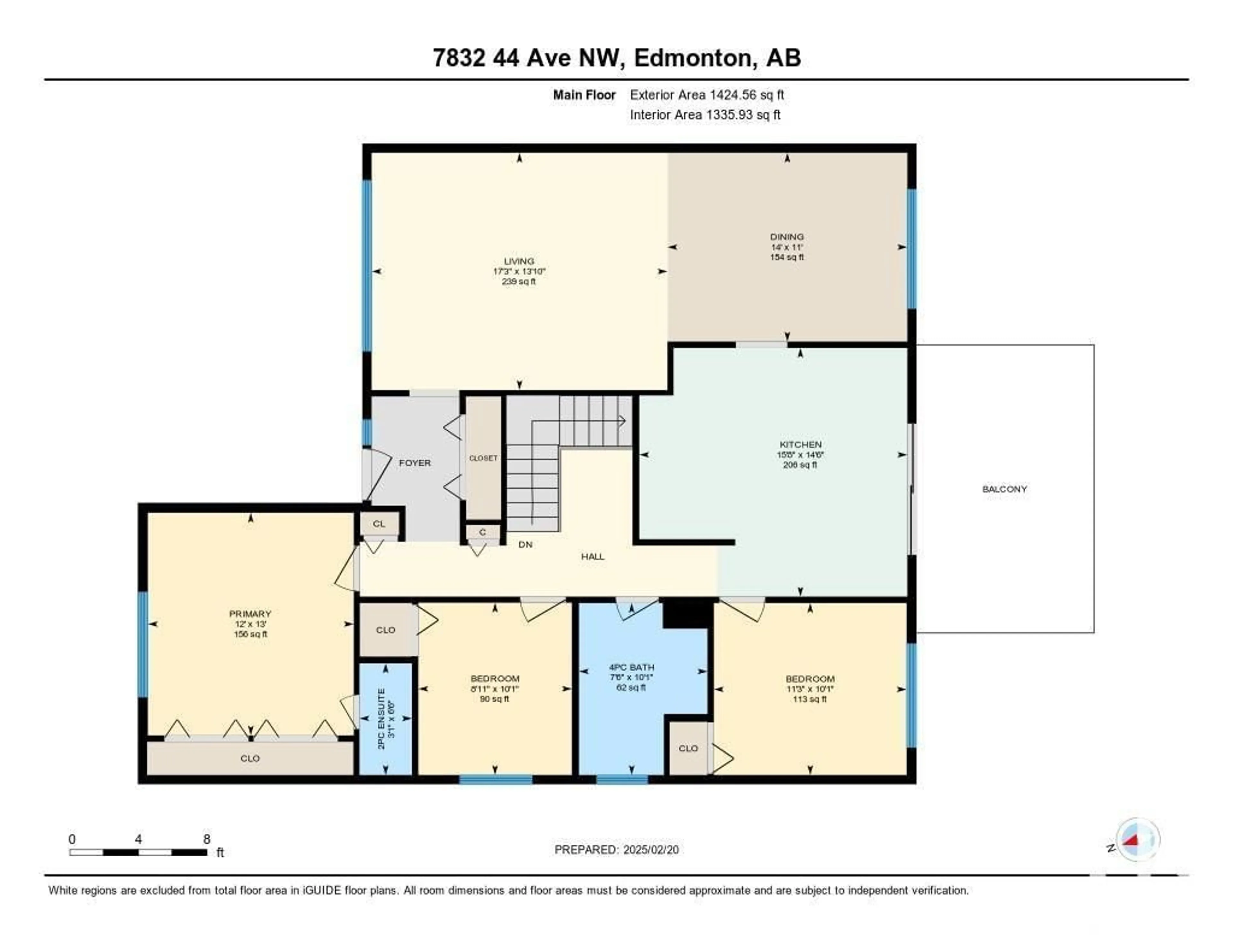 Floor plan for 7832 44 AV NW, Edmonton Alberta T6K0Z1