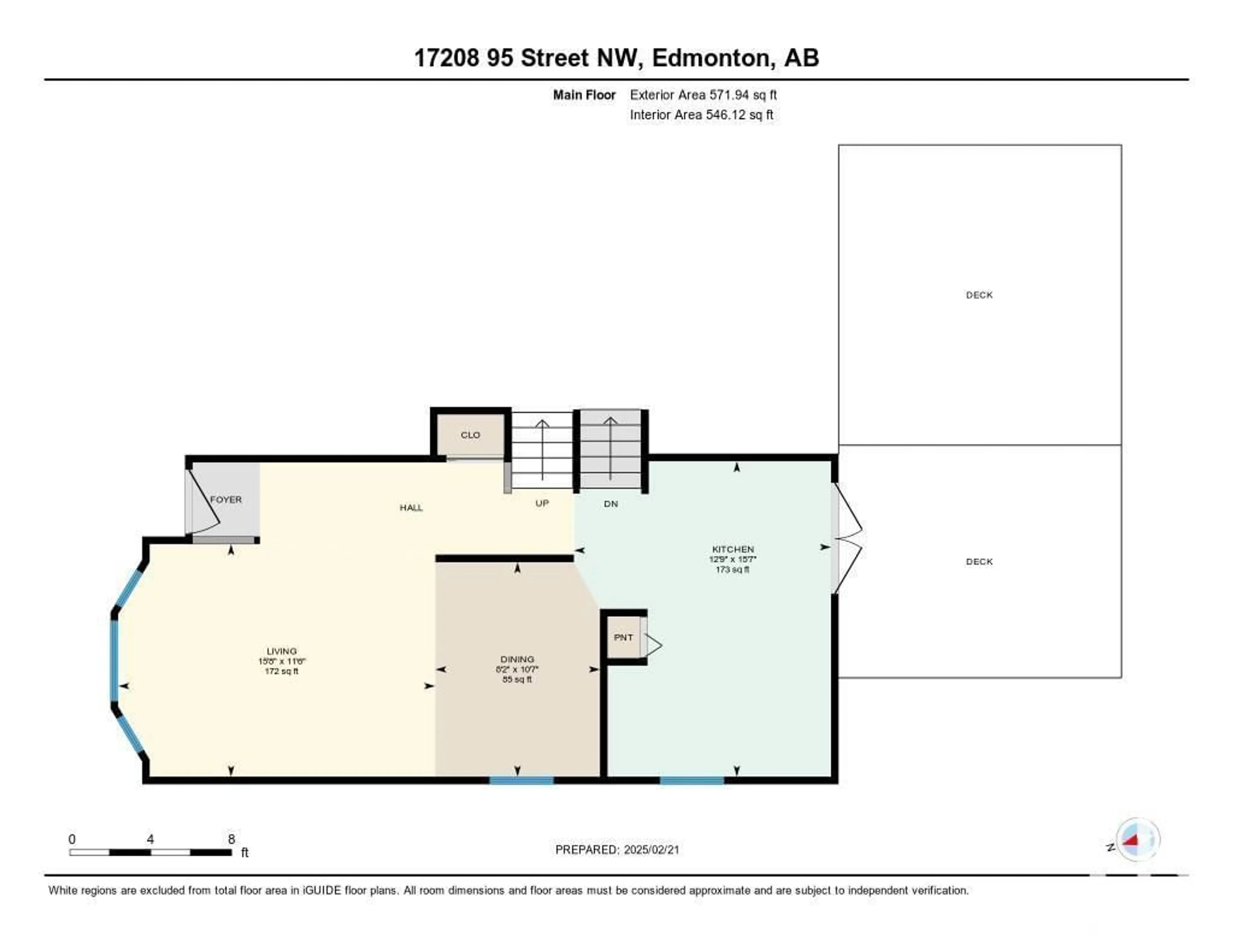 Floor plan for 17208 95 ST NW, Edmonton Alberta T5Z1Z9