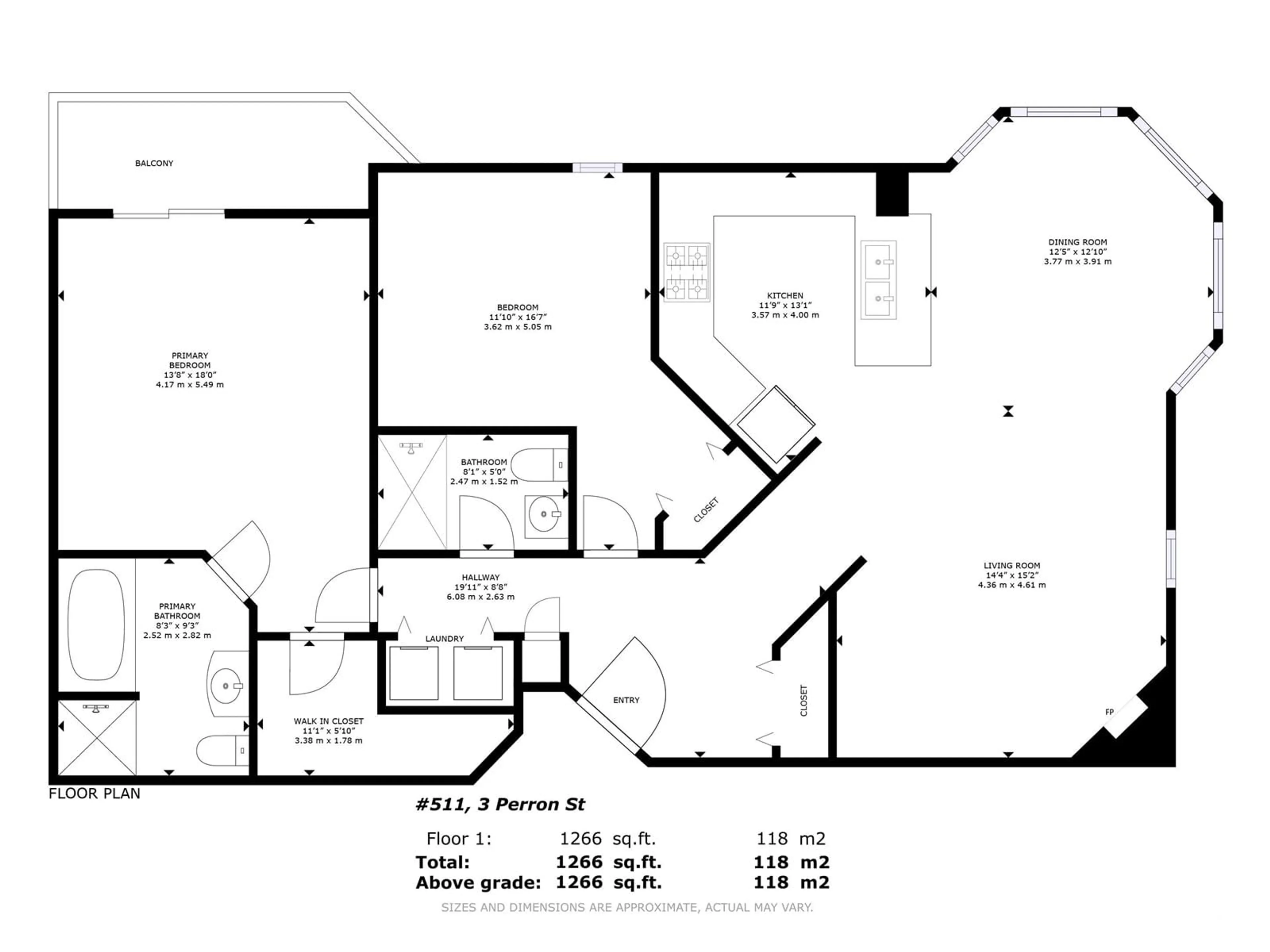 Floor plan for #511 3 PERRON ST, St. Albert Alberta T8N5Z5