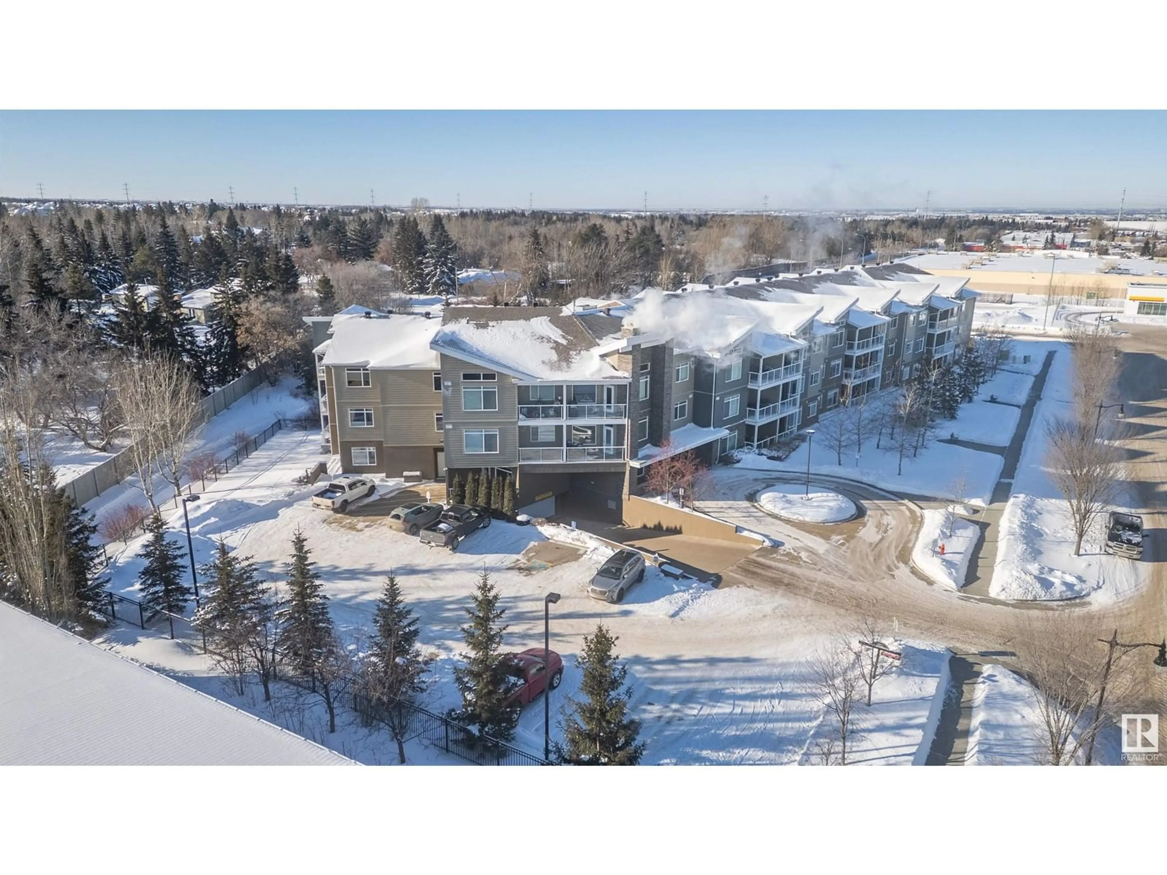 A pic from outside/outdoor area/front of a property/back of a property/a pic from drone, building for #113 279 WYE RD, Sherwood Park Alberta T8B0A7