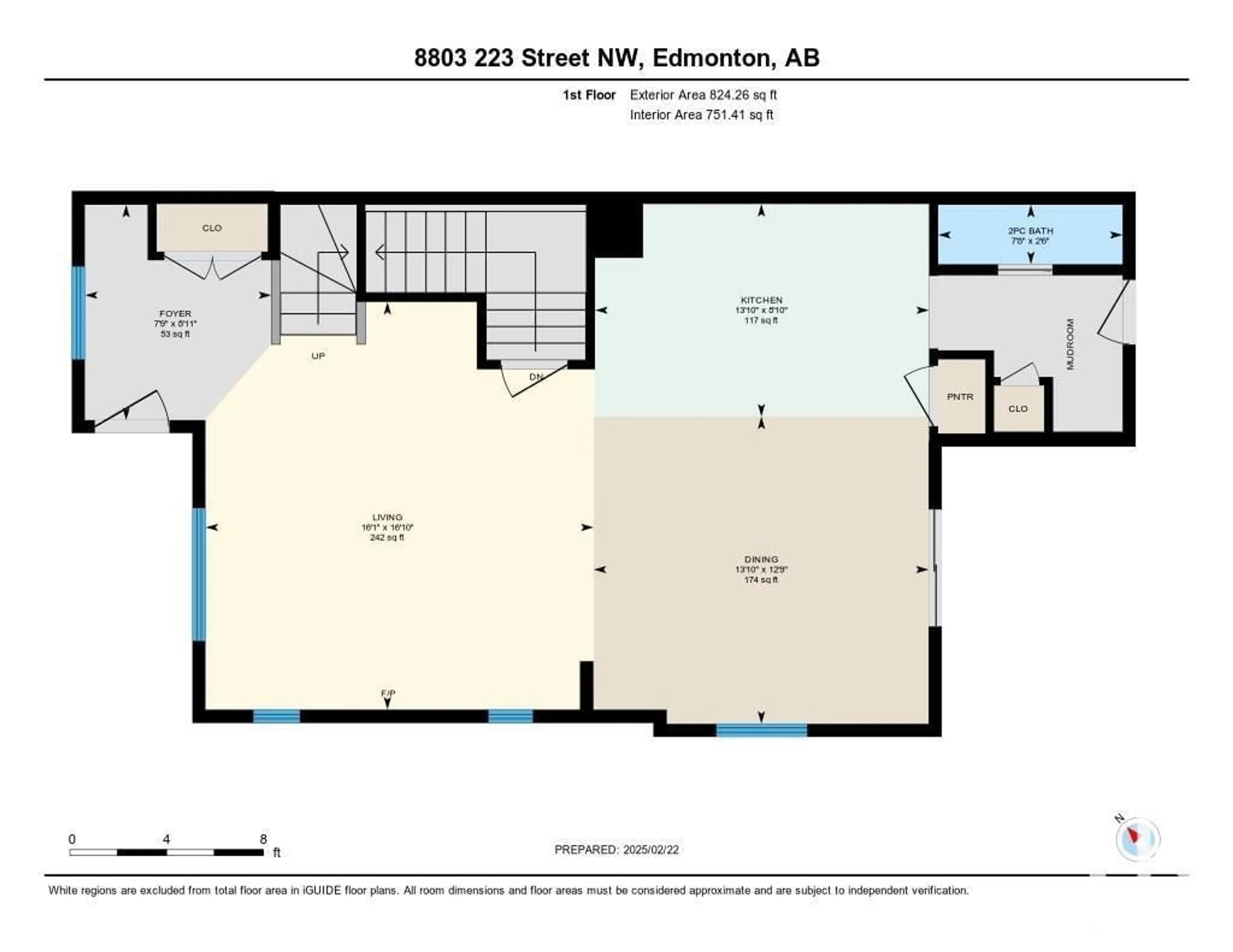 Floor plan for 8803 223 ST NW, Edmonton Alberta T5T7H2