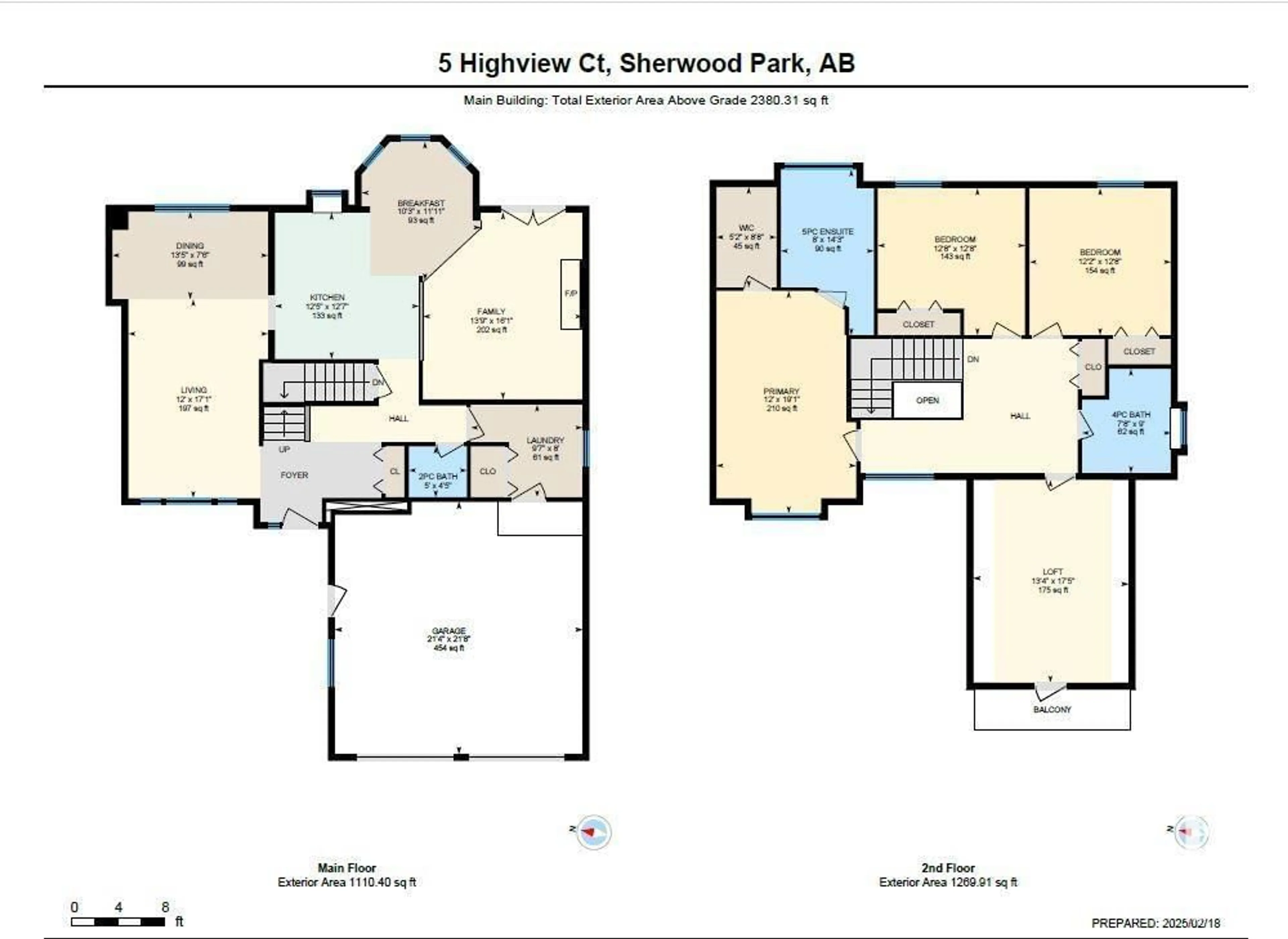 Floor plan for 5 HIGHVIEW CO, Sherwood Park Alberta T8A5K8