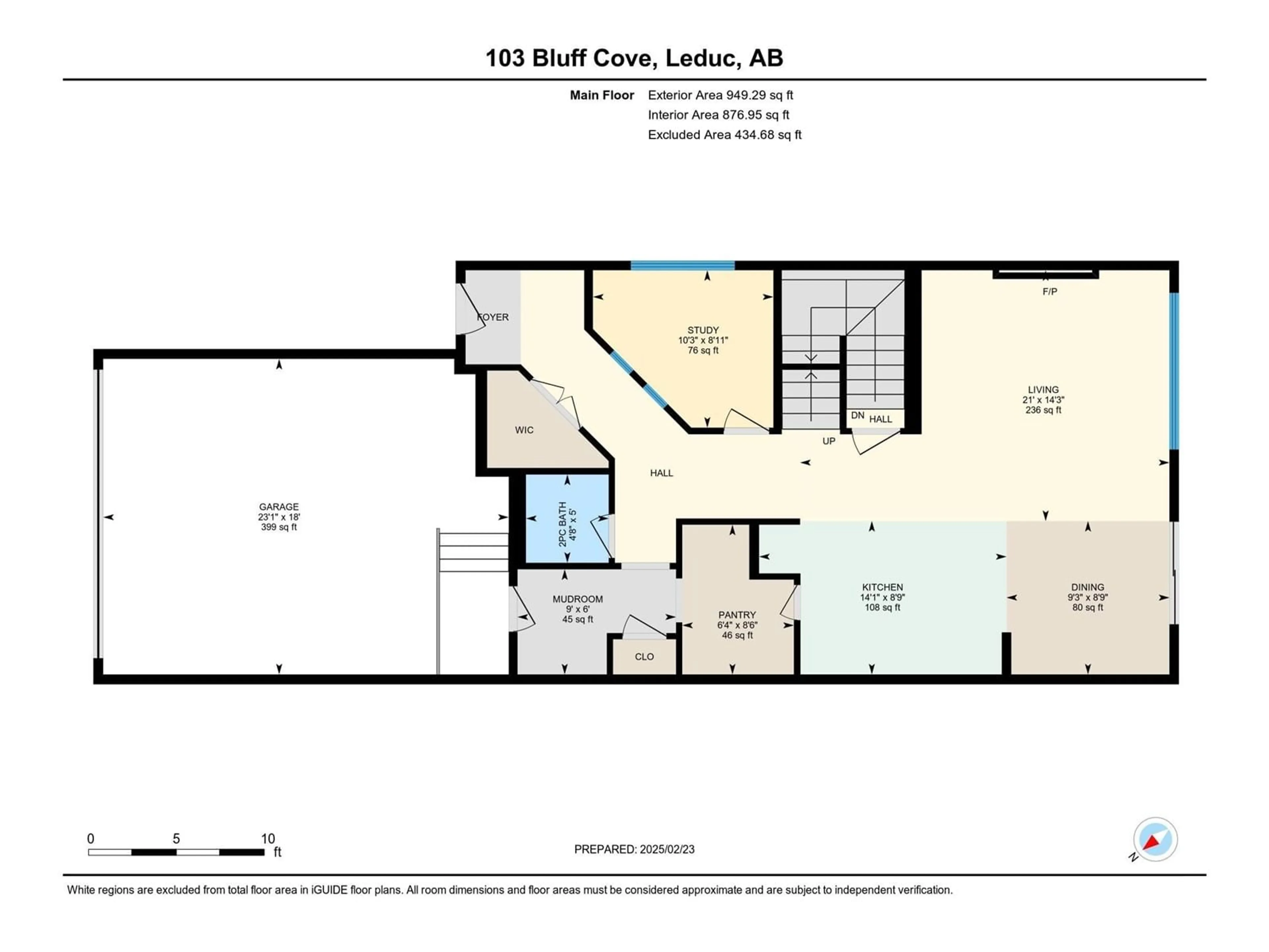 Floor plan for 103 BLUFF CV, Leduc Alberta T9E1M8