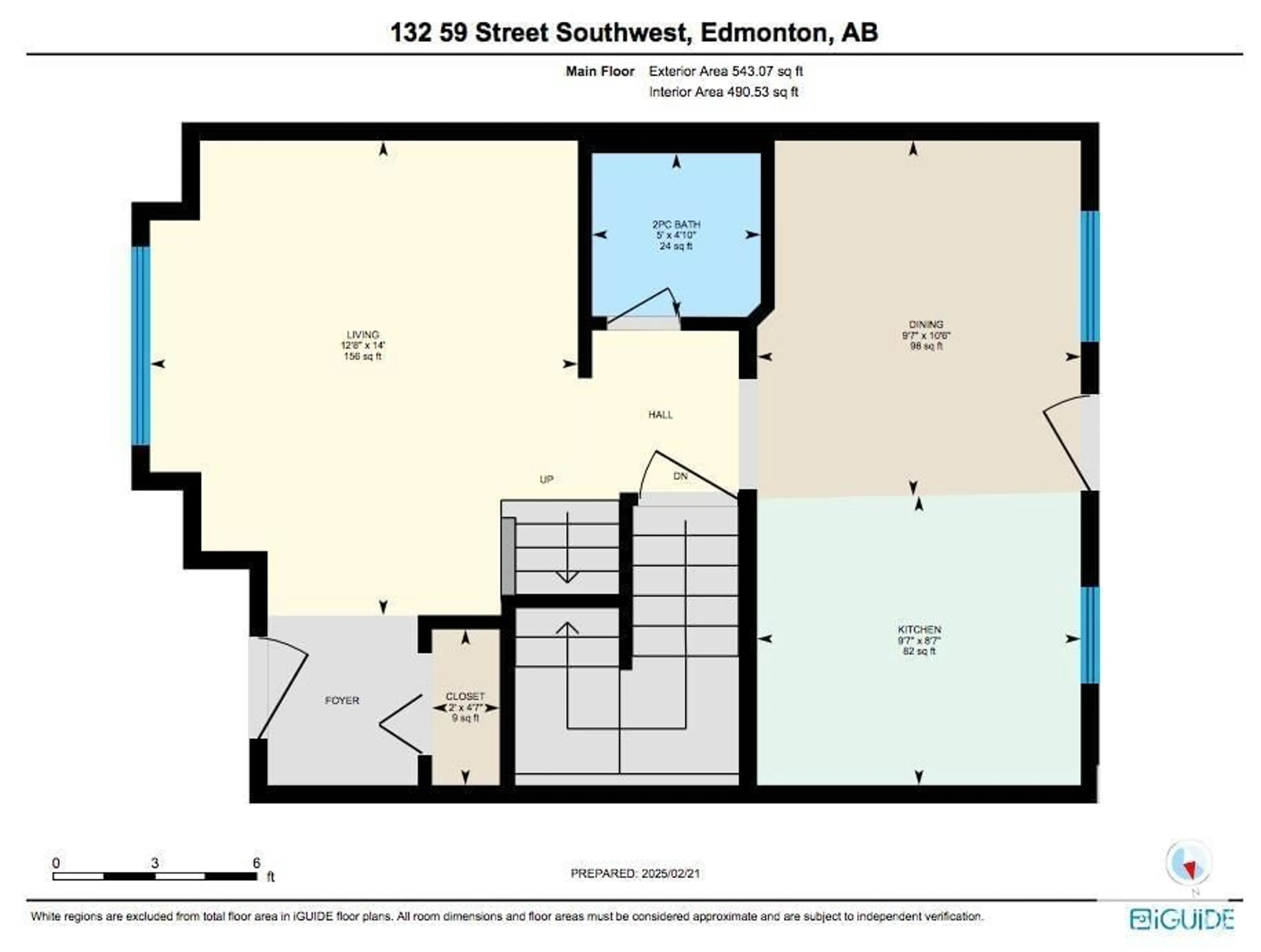 Floor plan for 132 59 ST SW, Edmonton Alberta T6X0K7