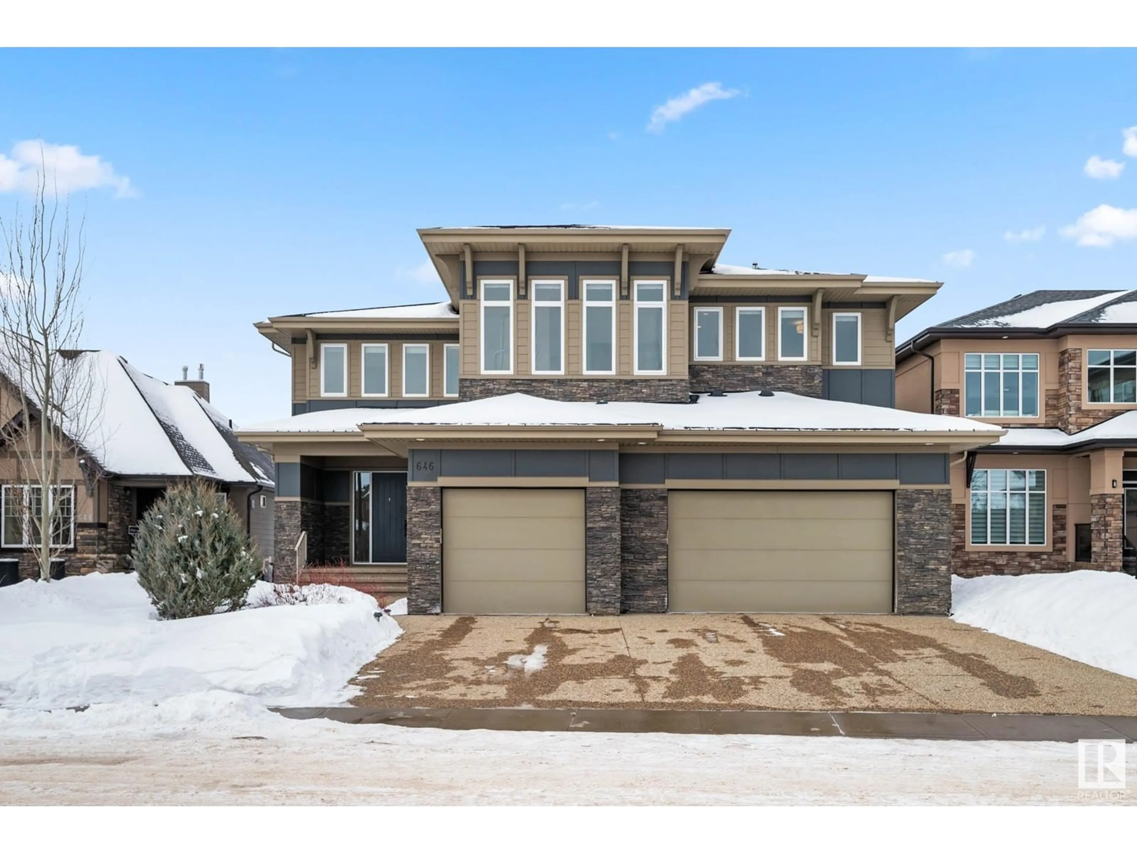 Home with brick exterior material, street for 646 HOWATT DR SW, Edmonton Alberta T6W2T7