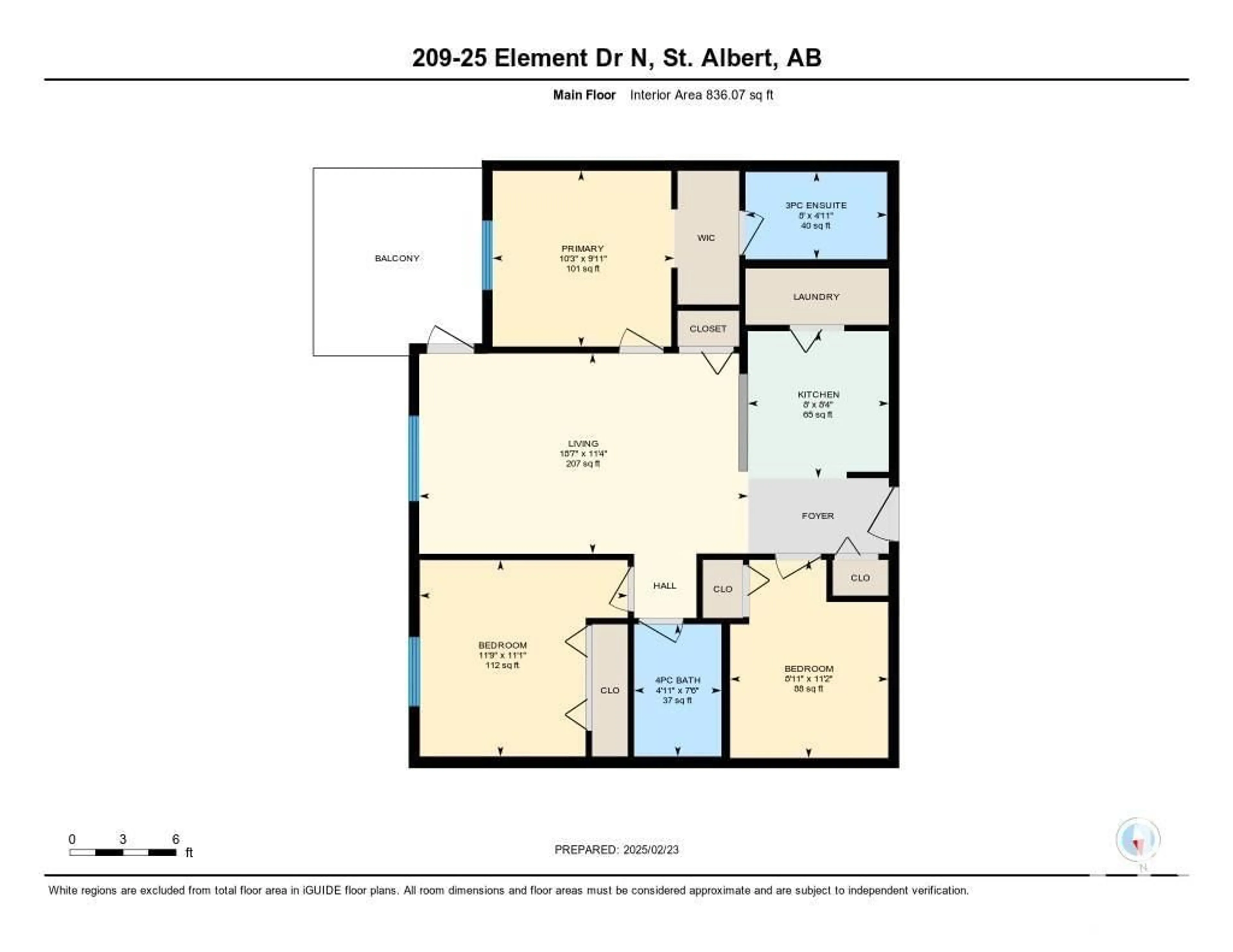 Floor plan for #209 25 Element DR, St. Albert Alberta T8N7S1