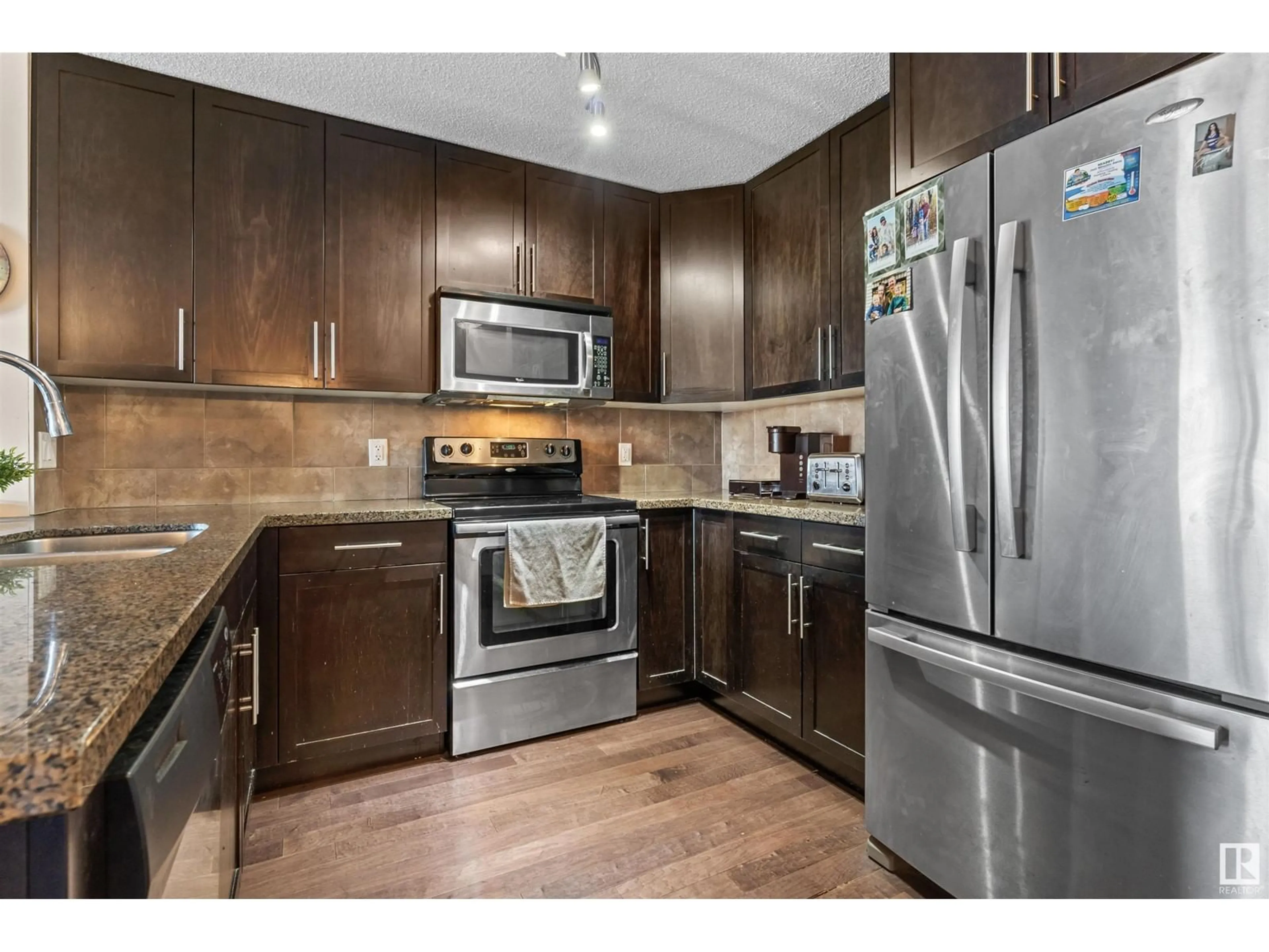 Standard kitchen, wood/laminate floor for #311 2204 44 AV NW, Edmonton Alberta T6T0G5