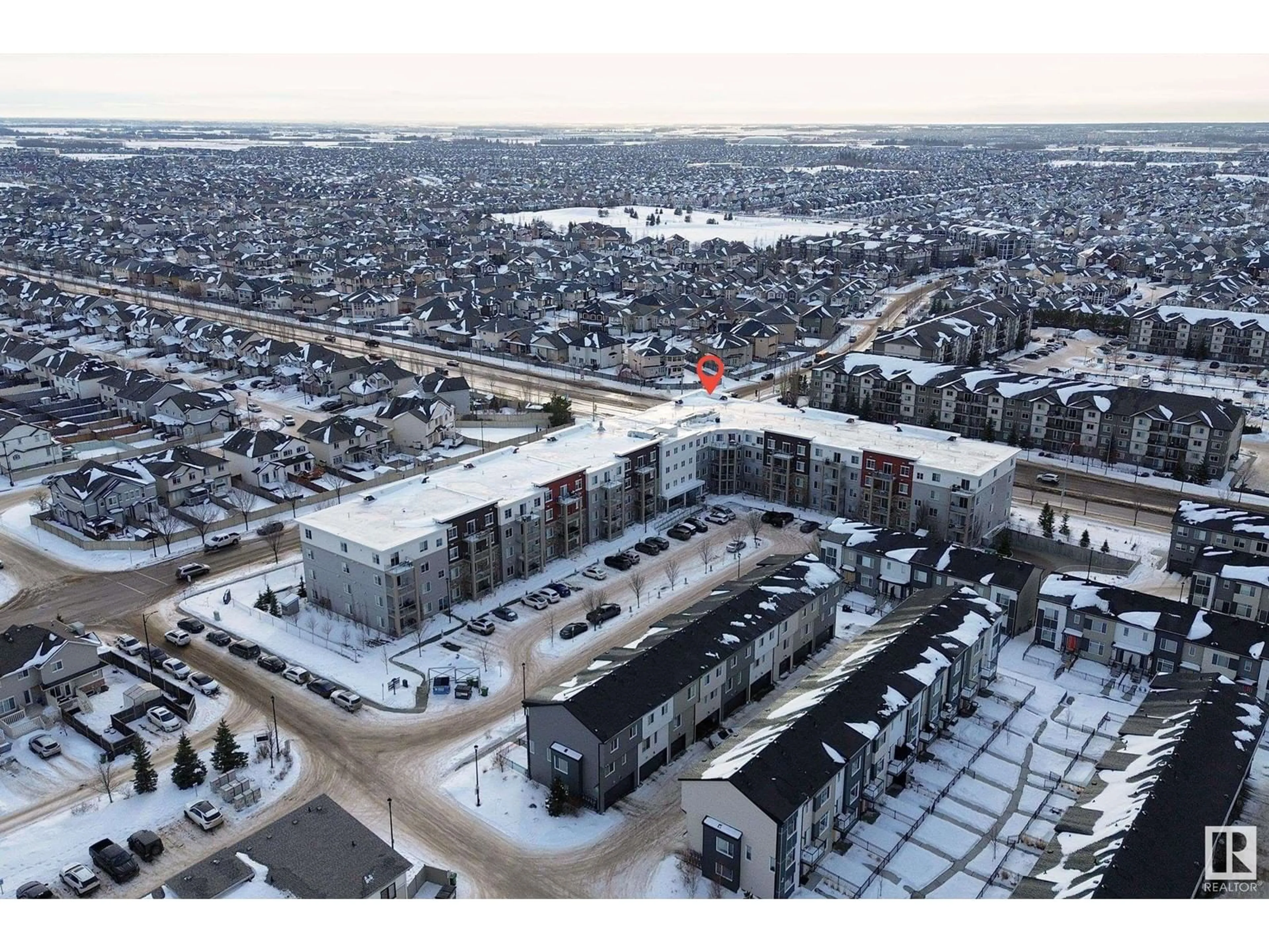 A pic from outside/outdoor area/front of a property/back of a property/a pic from drone, unknown for #214 812 WELSH DR SW, Edmonton Alberta T6X1Y7