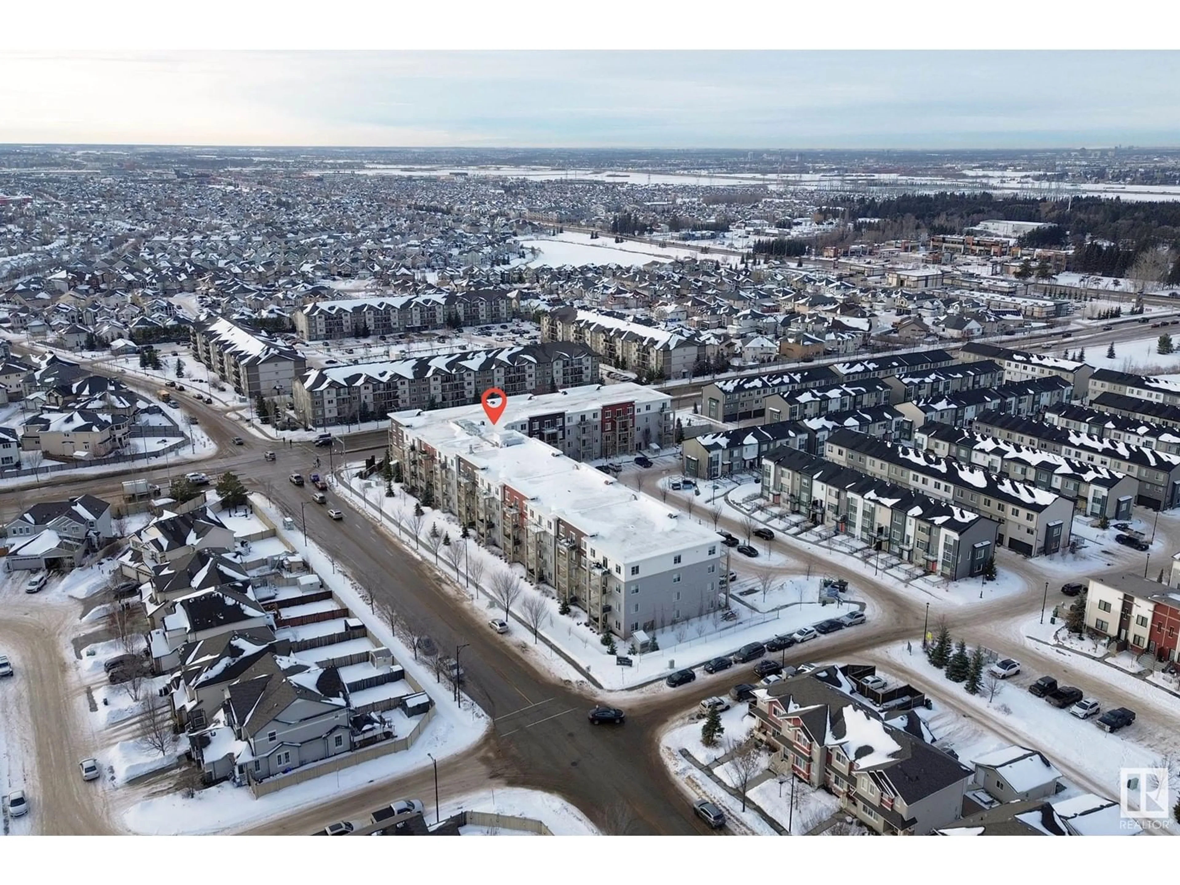 A pic from outside/outdoor area/front of a property/back of a property/a pic from drone, unknown for #214 812 WELSH DR SW, Edmonton Alberta T6X1Y7